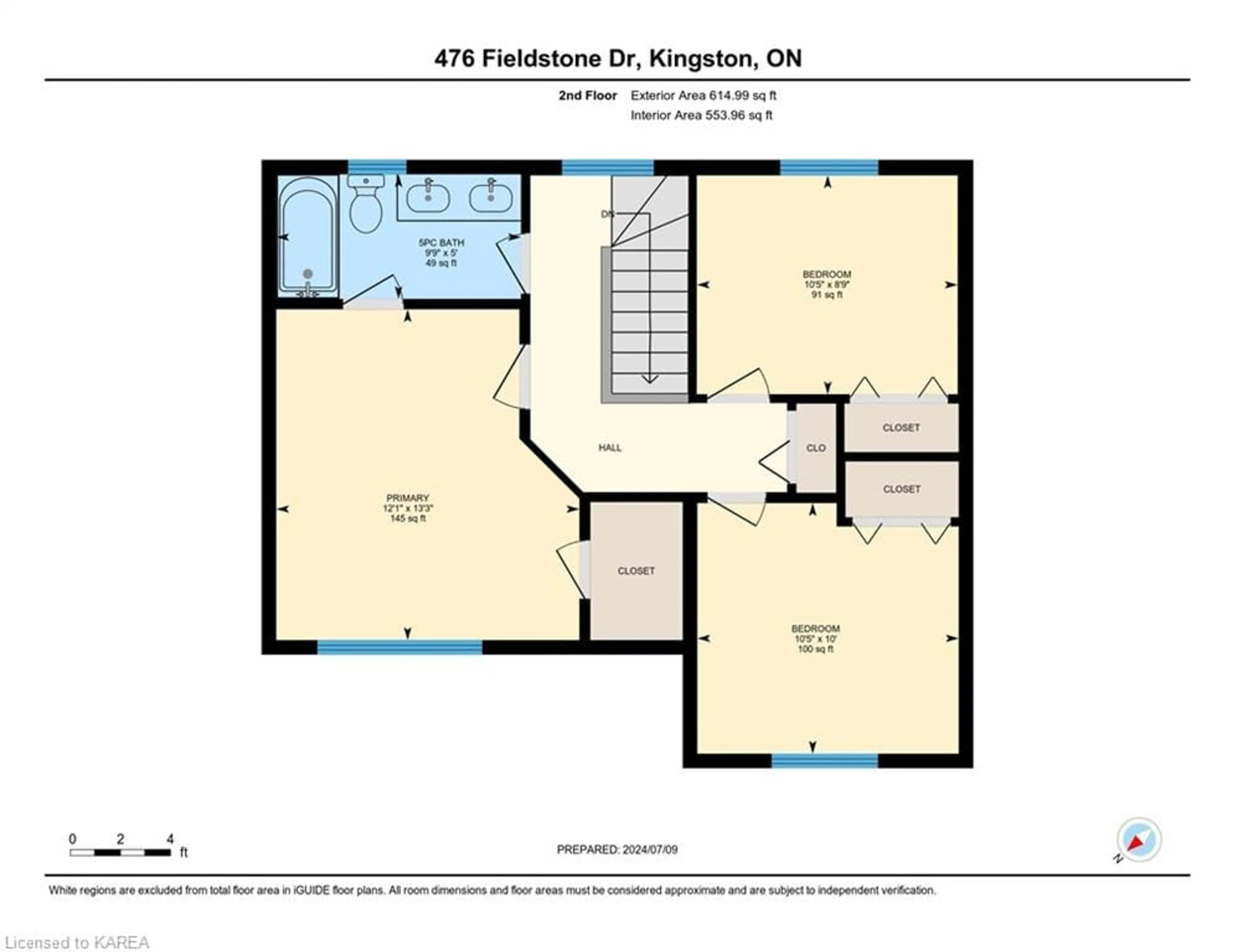 Floor plan for 476 Fieldstone Dr, Kingston Ontario K7K 7E4
