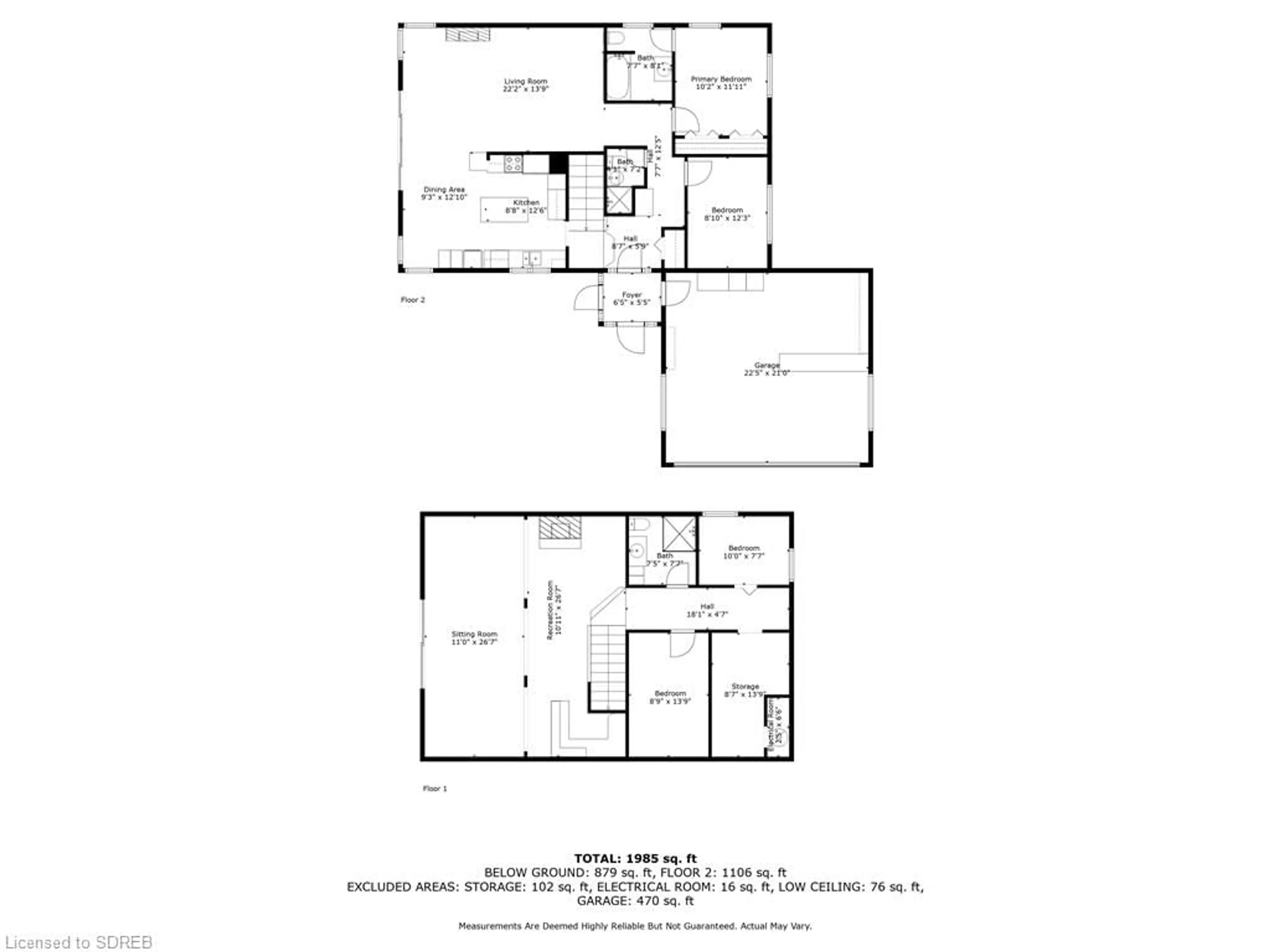 Floor plan for 21 Jaylin Cres, Port Dover Ontario N0A 1N7