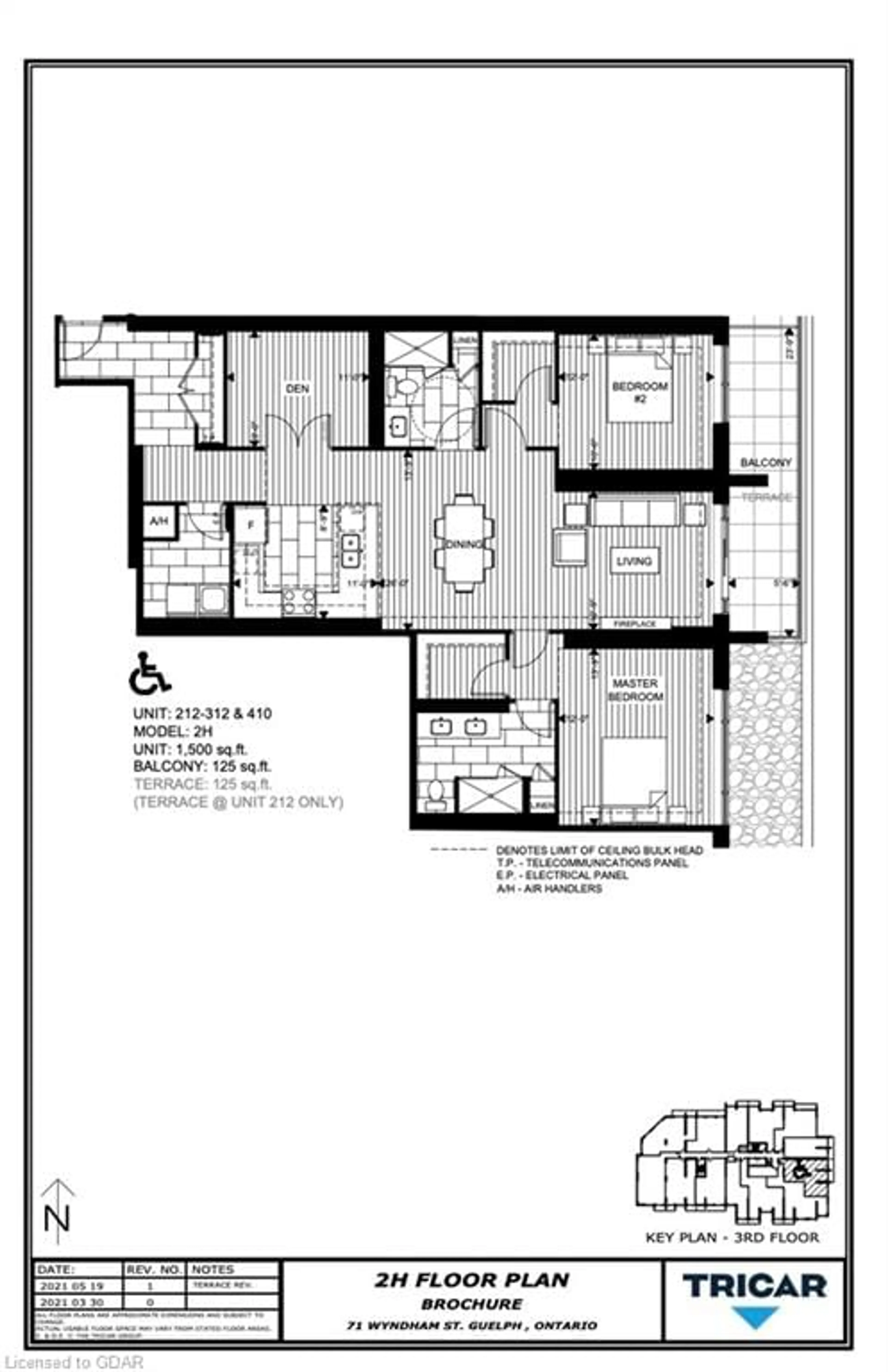 Floor plan for 71 Wyndham St #410, Guelph Ontario N1E 5R3