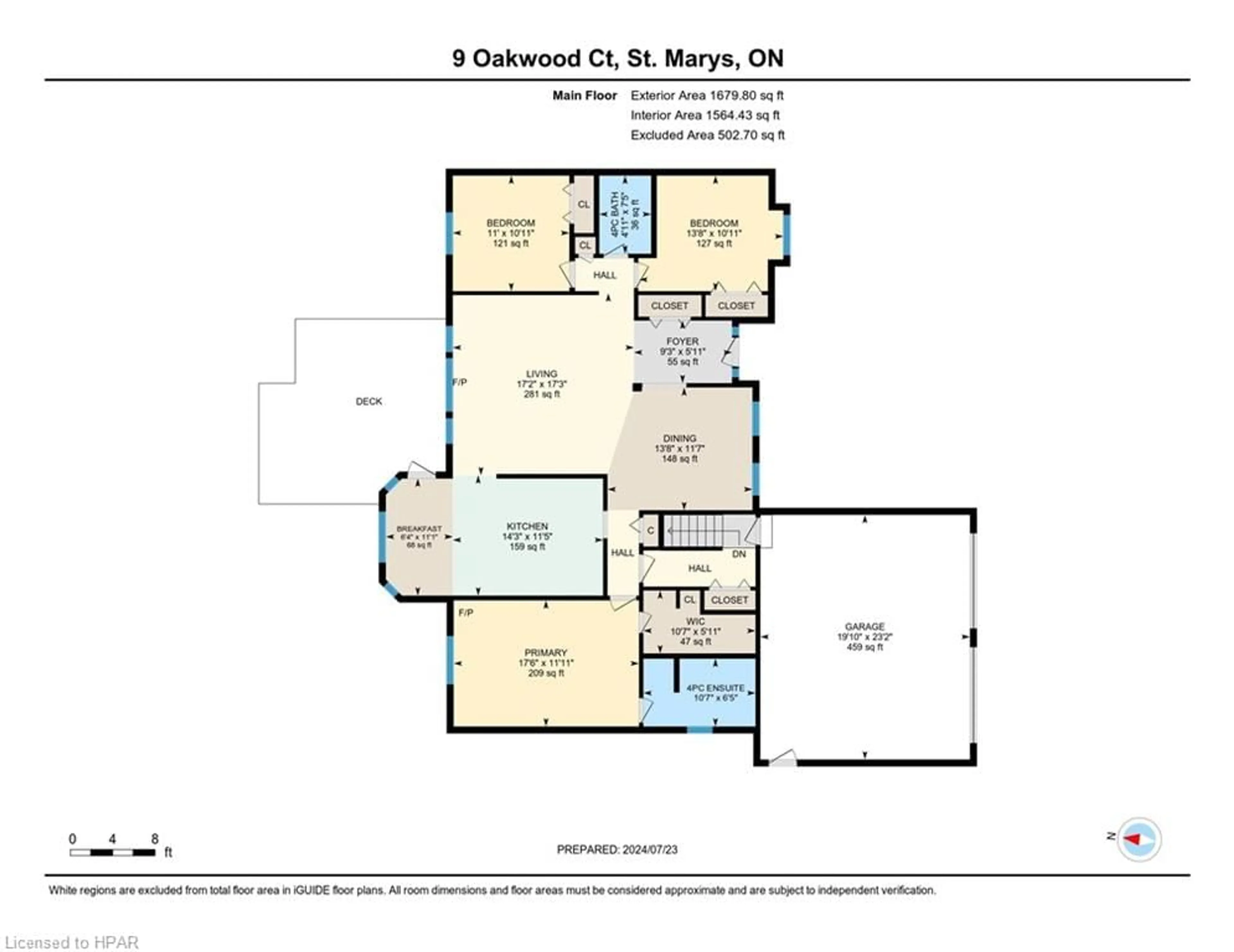 Floor plan for 9 Oakwood Court, St. Marys Ontario N4X 1A5
