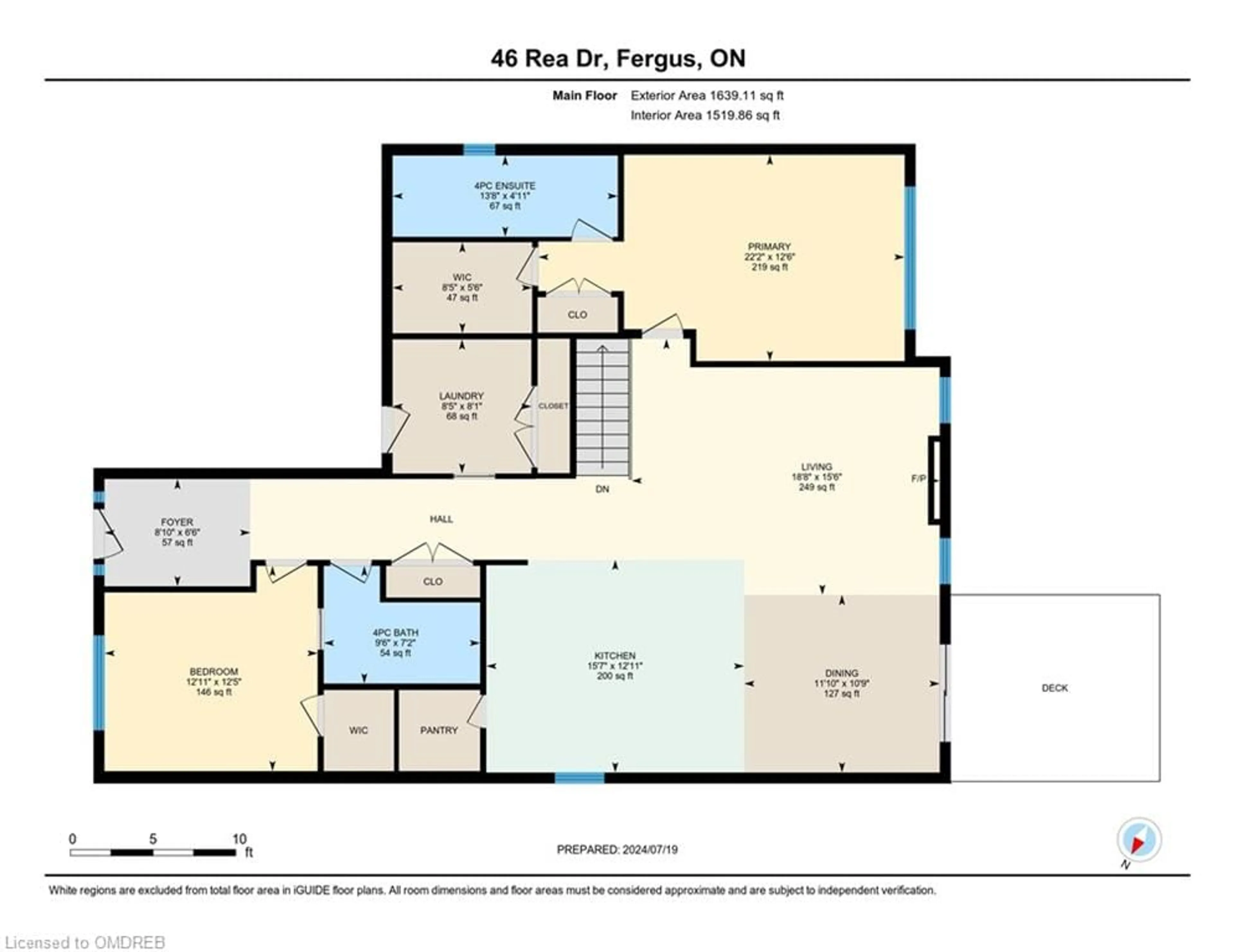 Floor plan for 46 Rea Dr, Fergus Ontario N1M 0H5