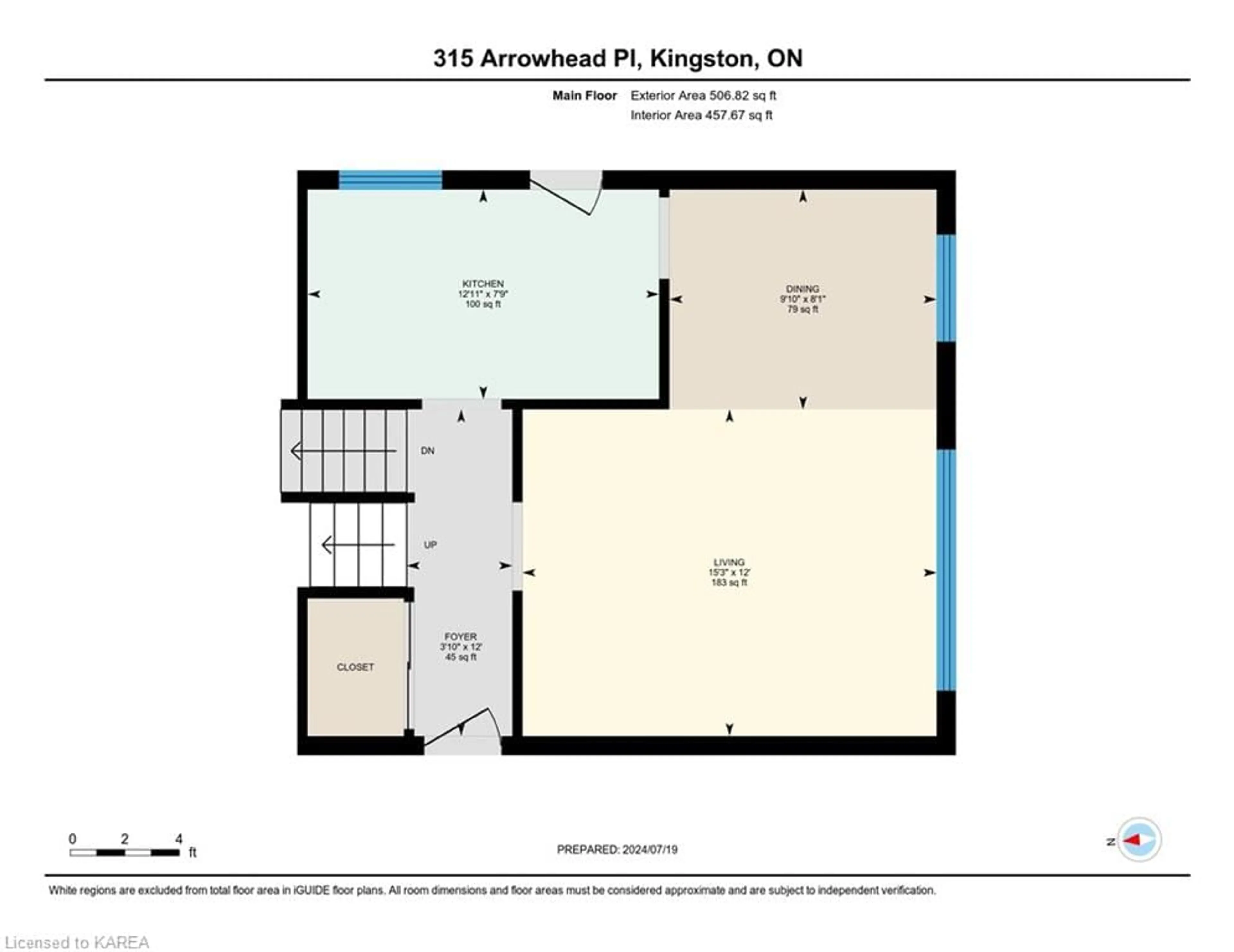 Floor plan for 315 Arrowhead Pl, Kingston Ontario K7M 3L4