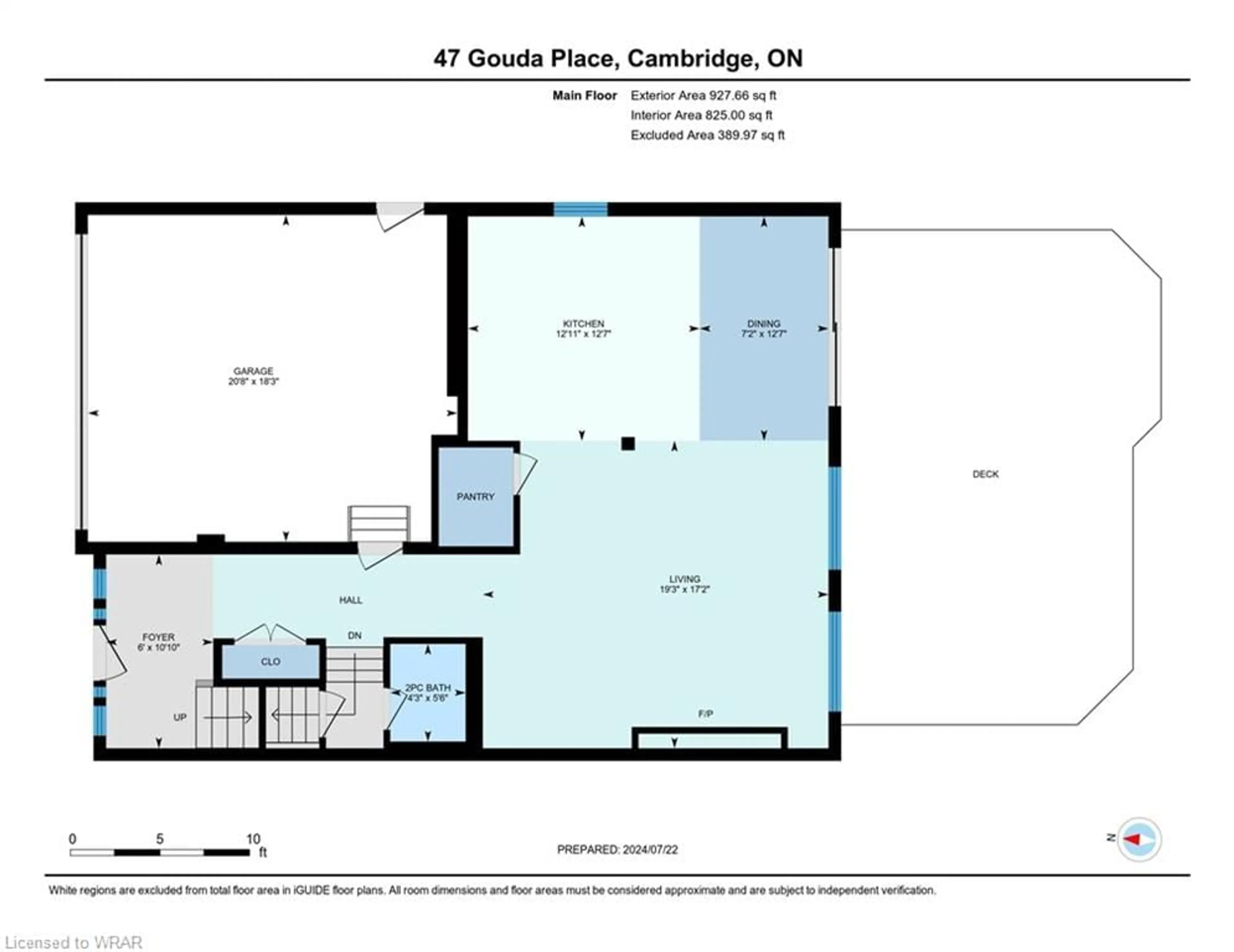 Floor plan for 47 Gouda Pl, Cambridge Ontario N1P 0B1