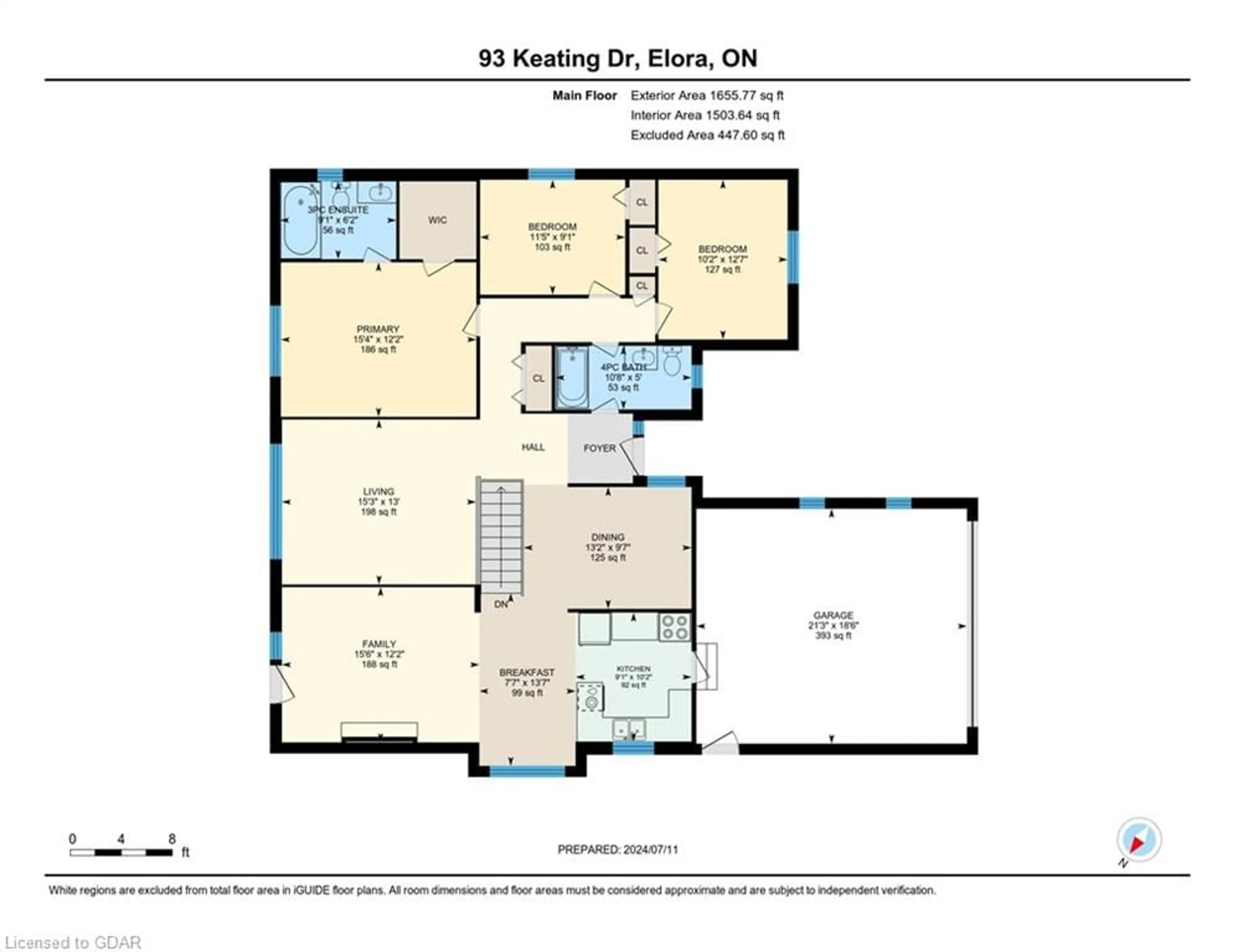 Floor plan for 93 Keating Dr, Elora Ontario N0B 1S0