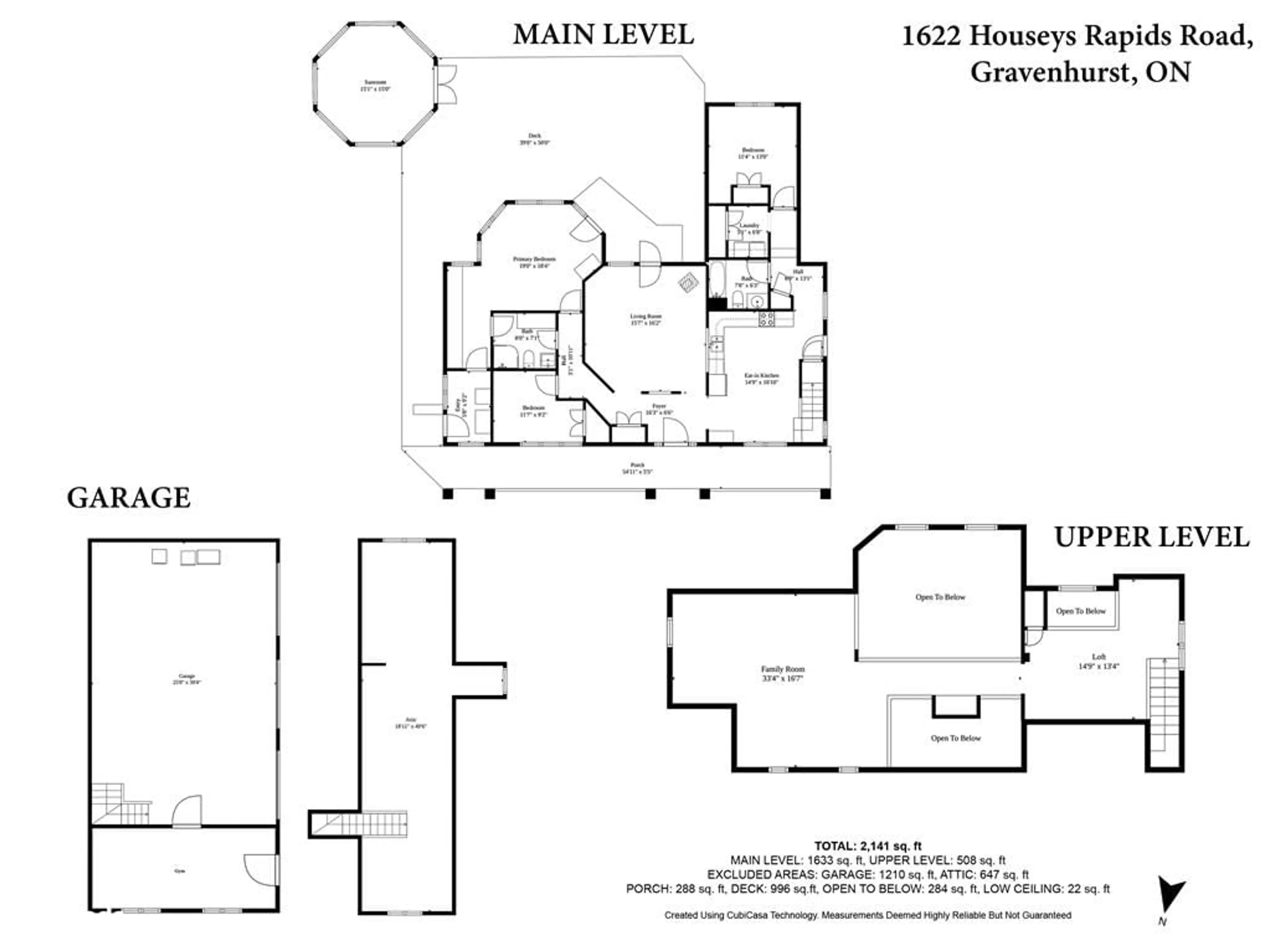 Floor plan for 1622 Houseys Rapids Rd, Gravenhurst Ontario P1P 1R3