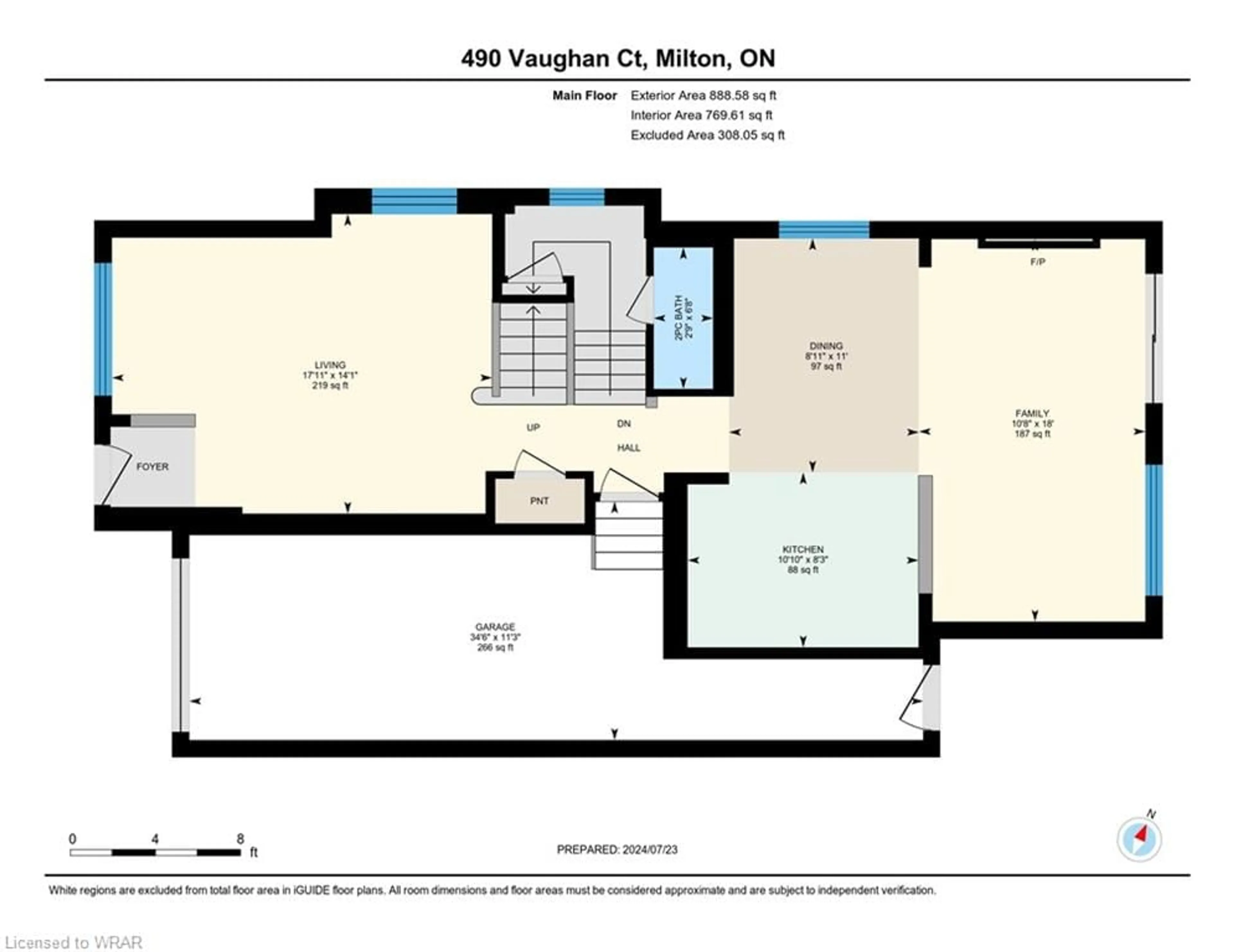 Floor plan for 490 Vaughan Crt, Milton Ontario L9T 8A6