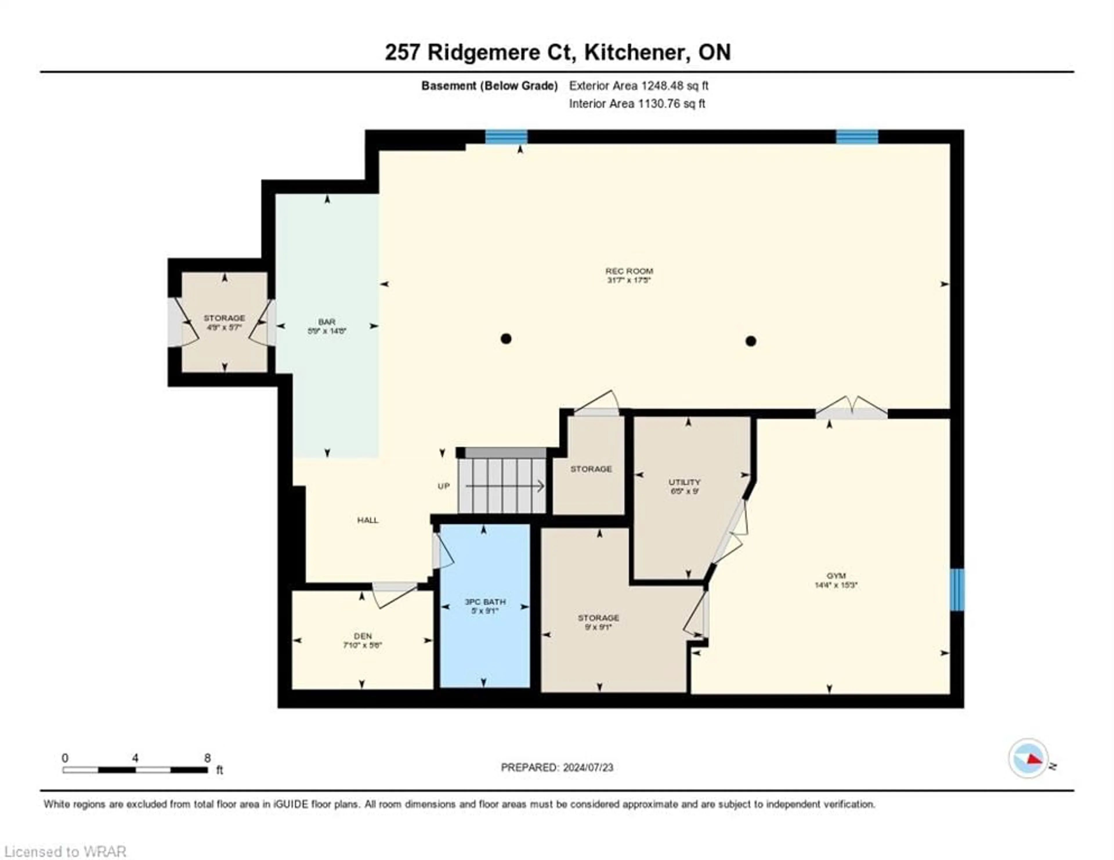 Floor plan for 257 Ridgemere Crt, Kitchener Ontario N2P 2W6