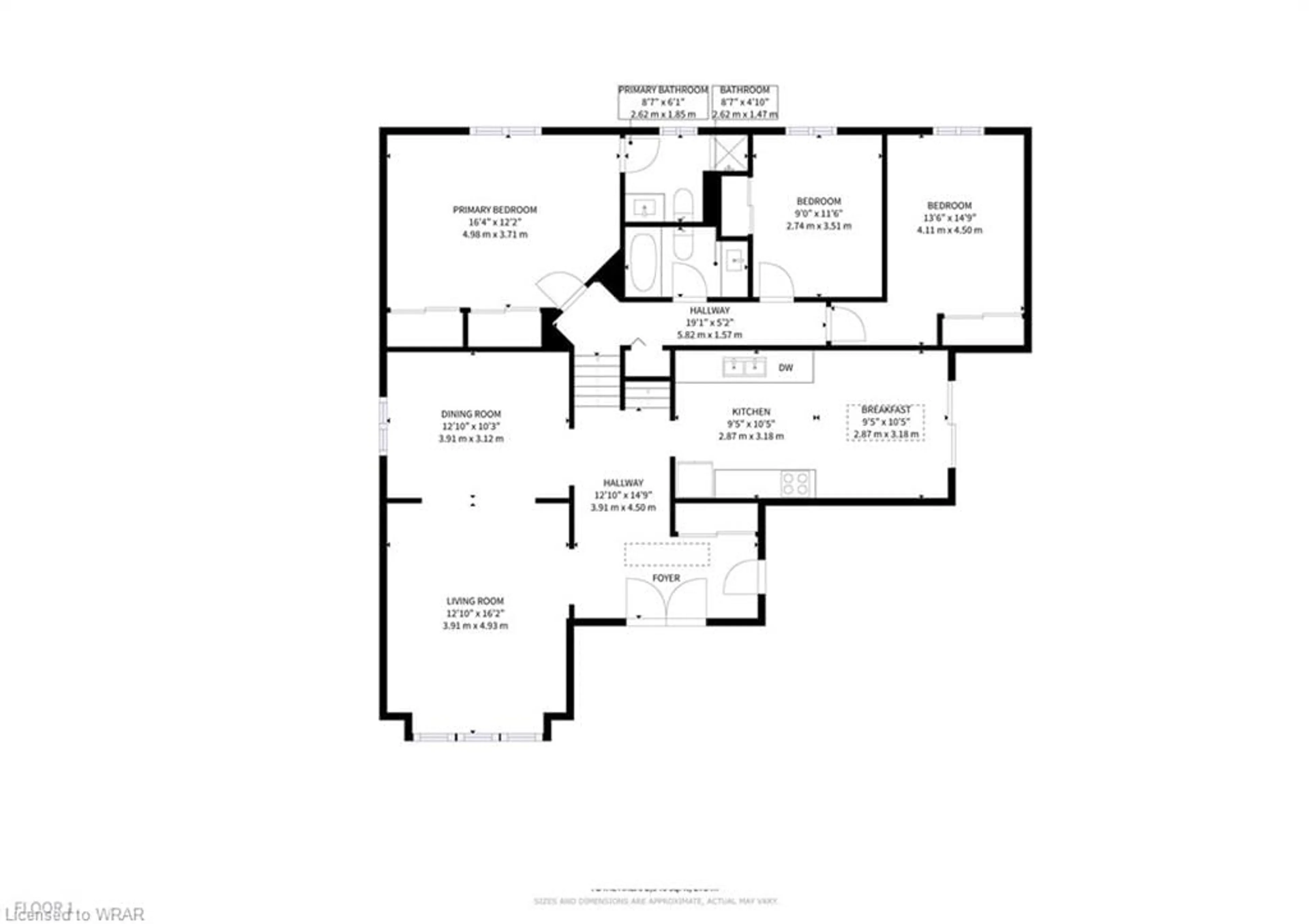 Floor plan for 524 Cairncroft Pl, Waterloo Ontario N2T 2J5