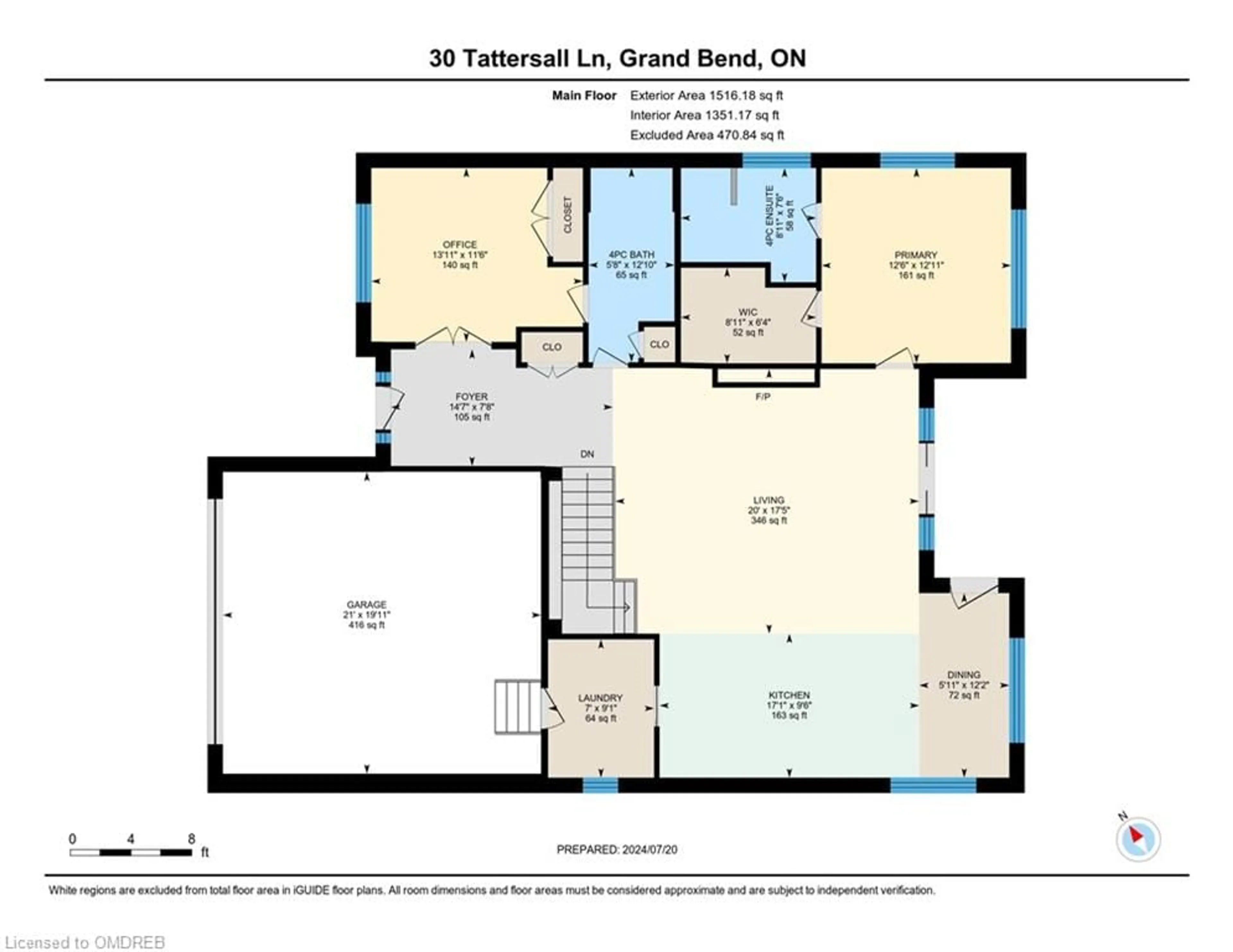 Floor plan for 30 Tattersall Lane, Grand Bend Ontario N0M 1T0