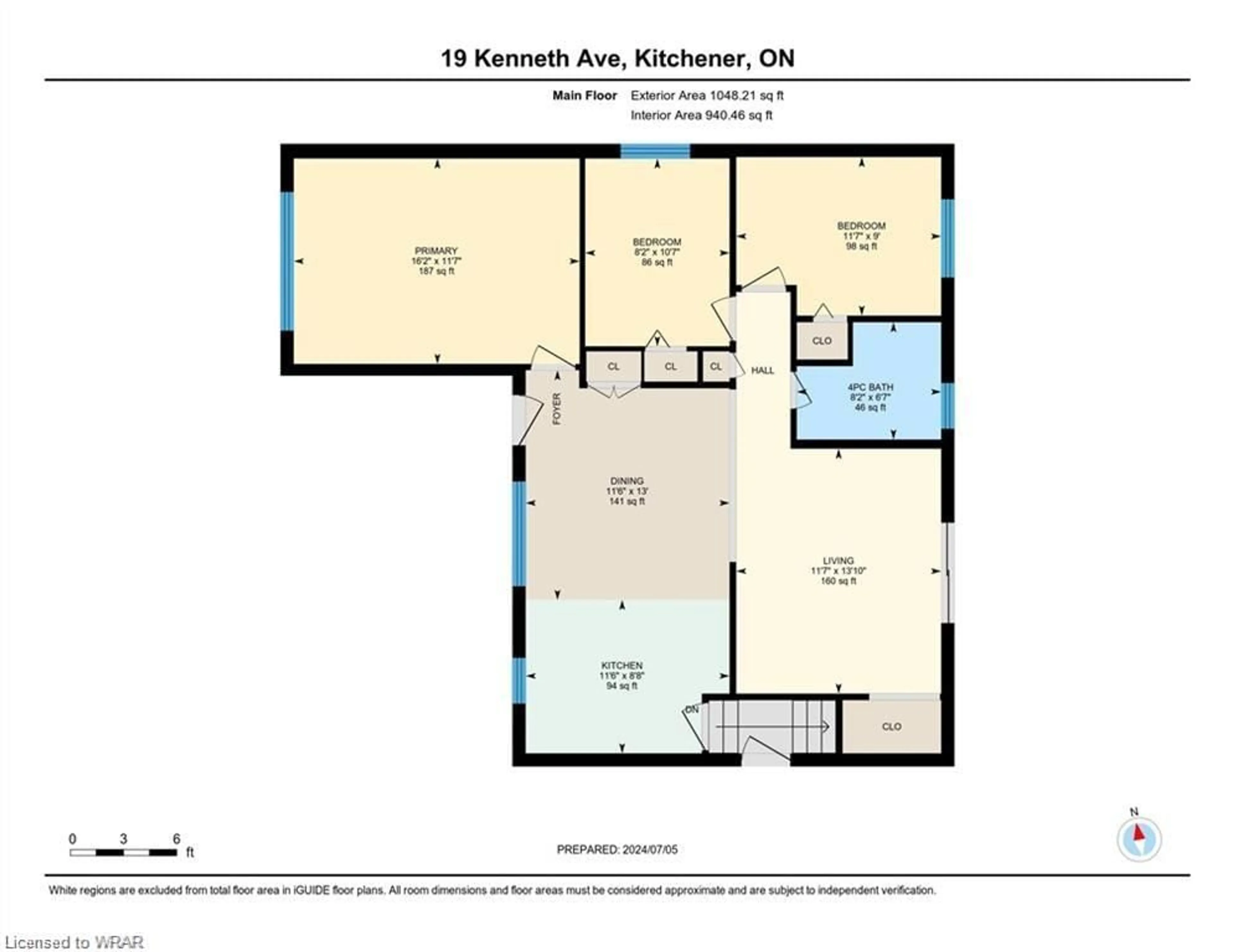 Floor plan for 19 Kenneth Ave, Kitchener Ontario N2A 1V9