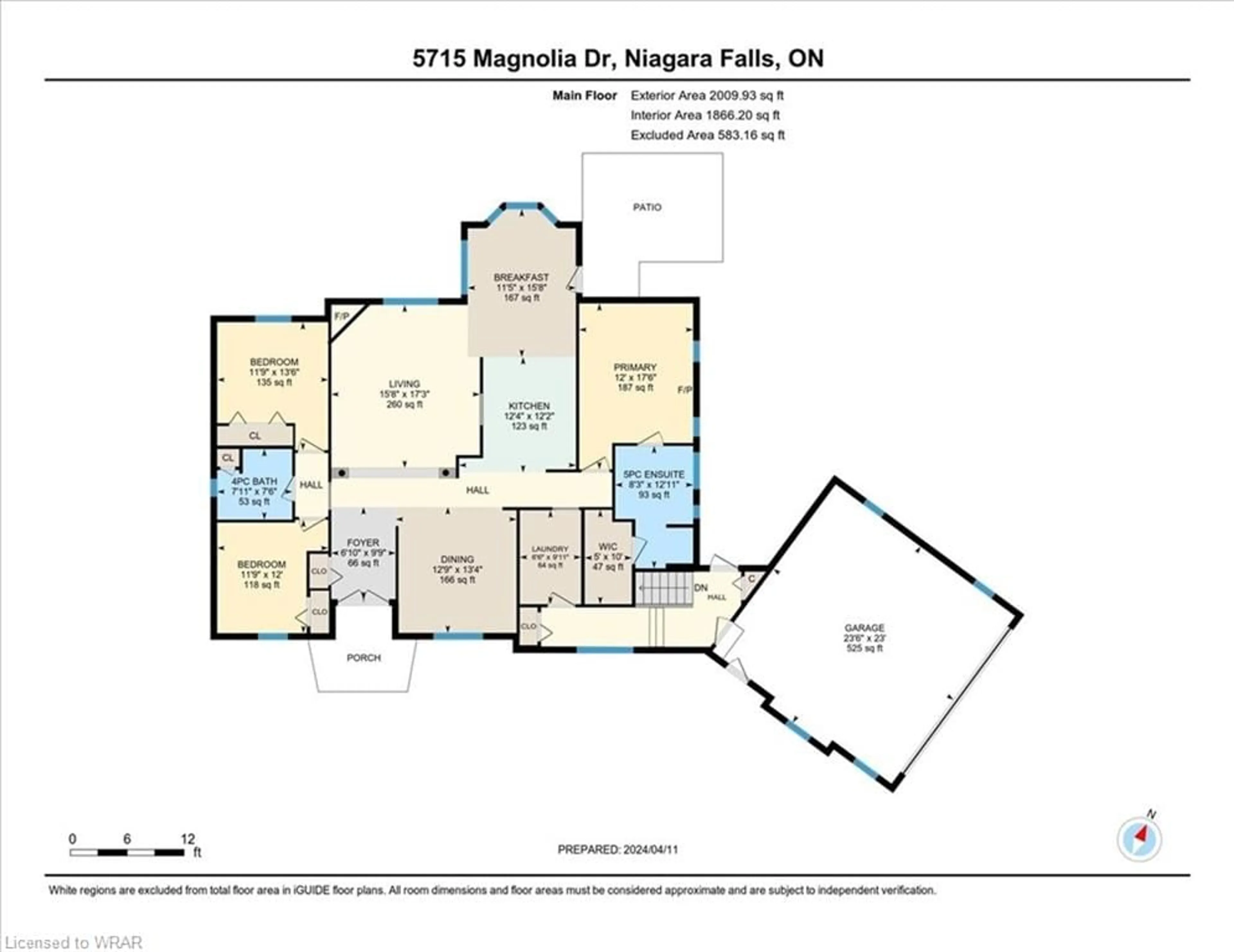 Floor plan for 5715 Magnolia Dr, Niagara Falls Ontario L2H 3J3