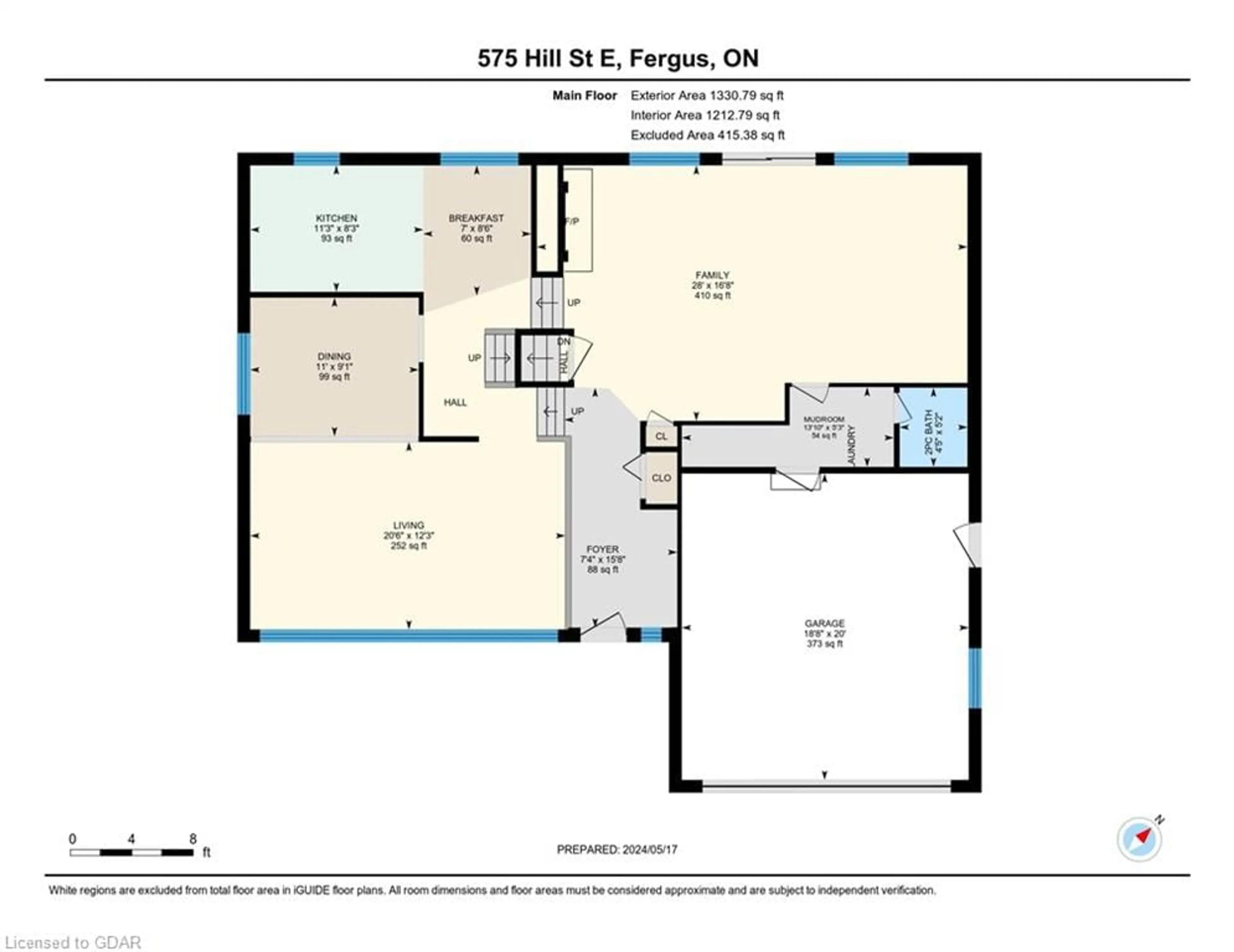 Floor plan for 575 Hill St, Fergus Ontario N1M 2X9