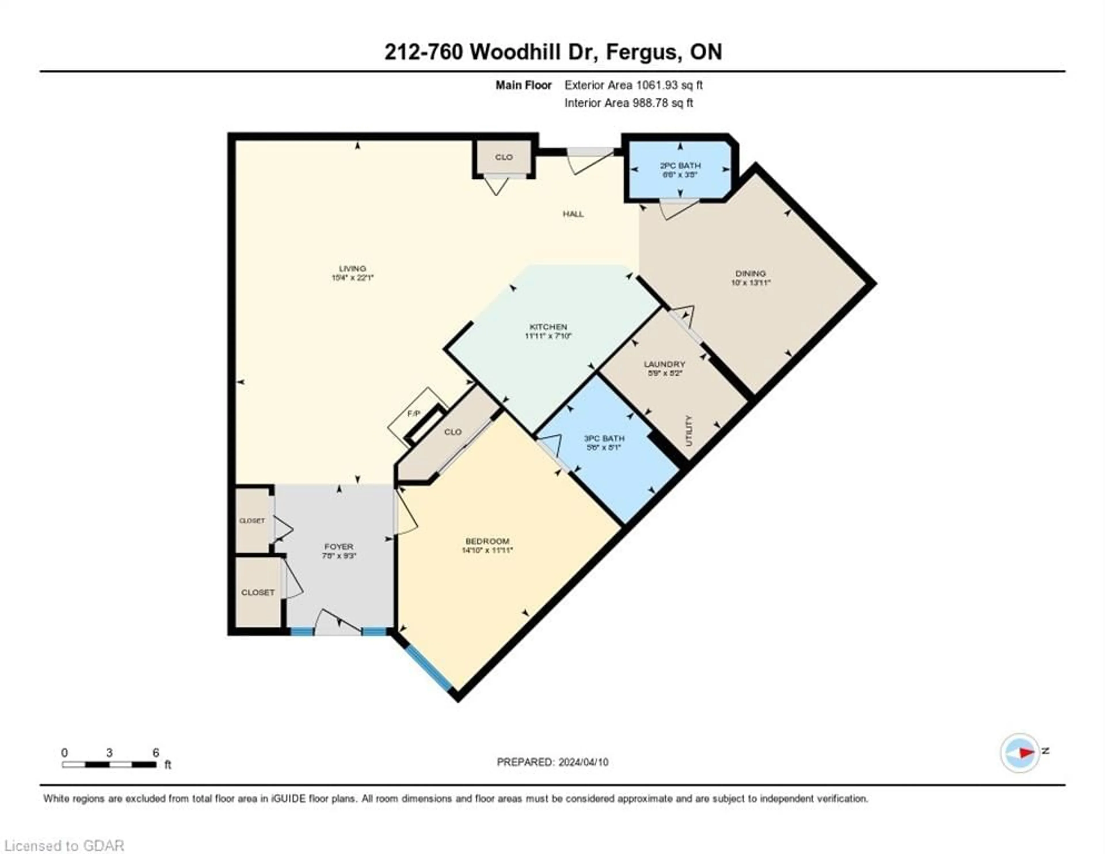 Floor plan for 760 Woodhill Dr #212, Fergus Ontario N1M 3W5