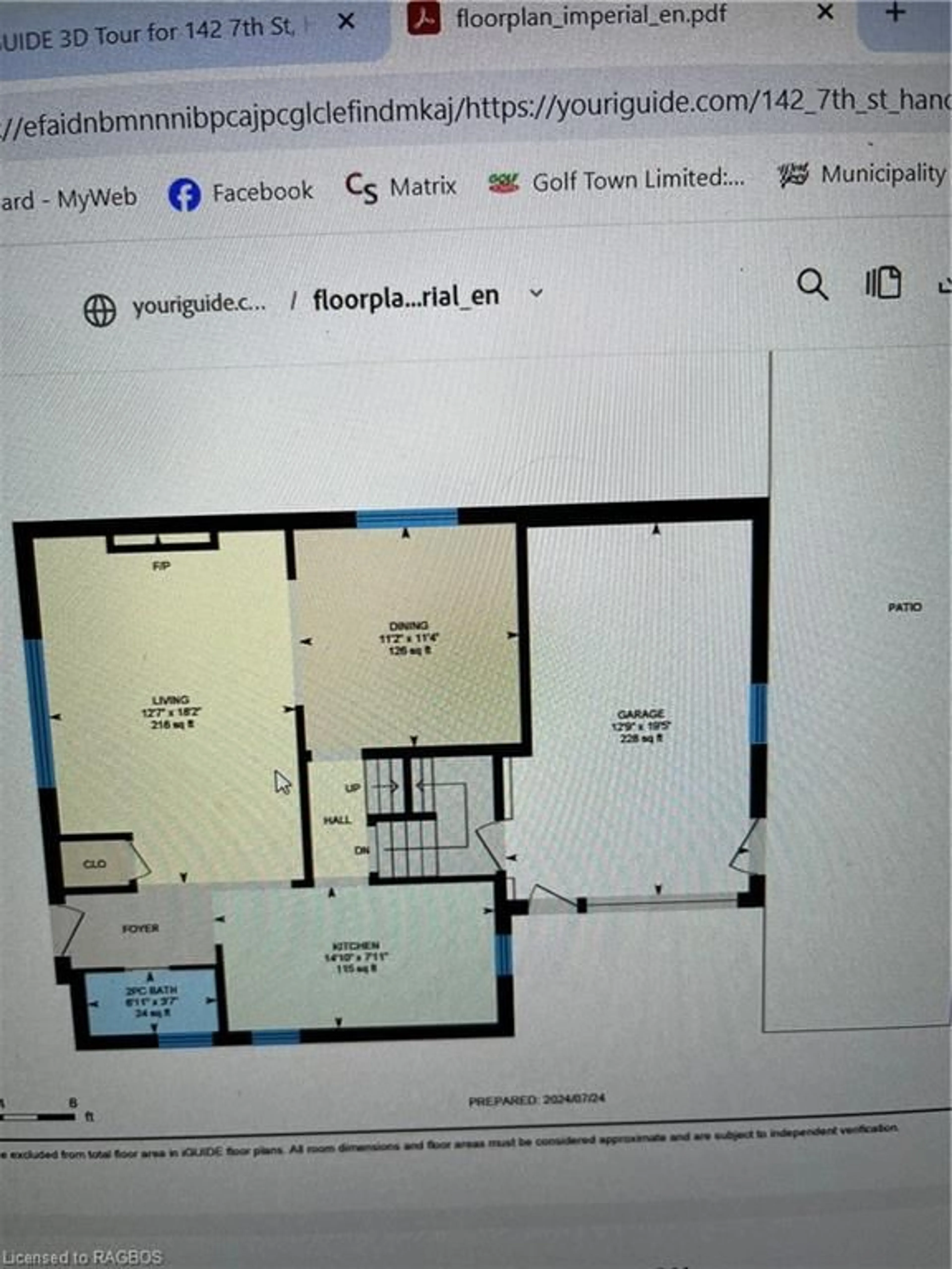 Floor plan for 142 7th St, Hanover Ontario N4N 1G4