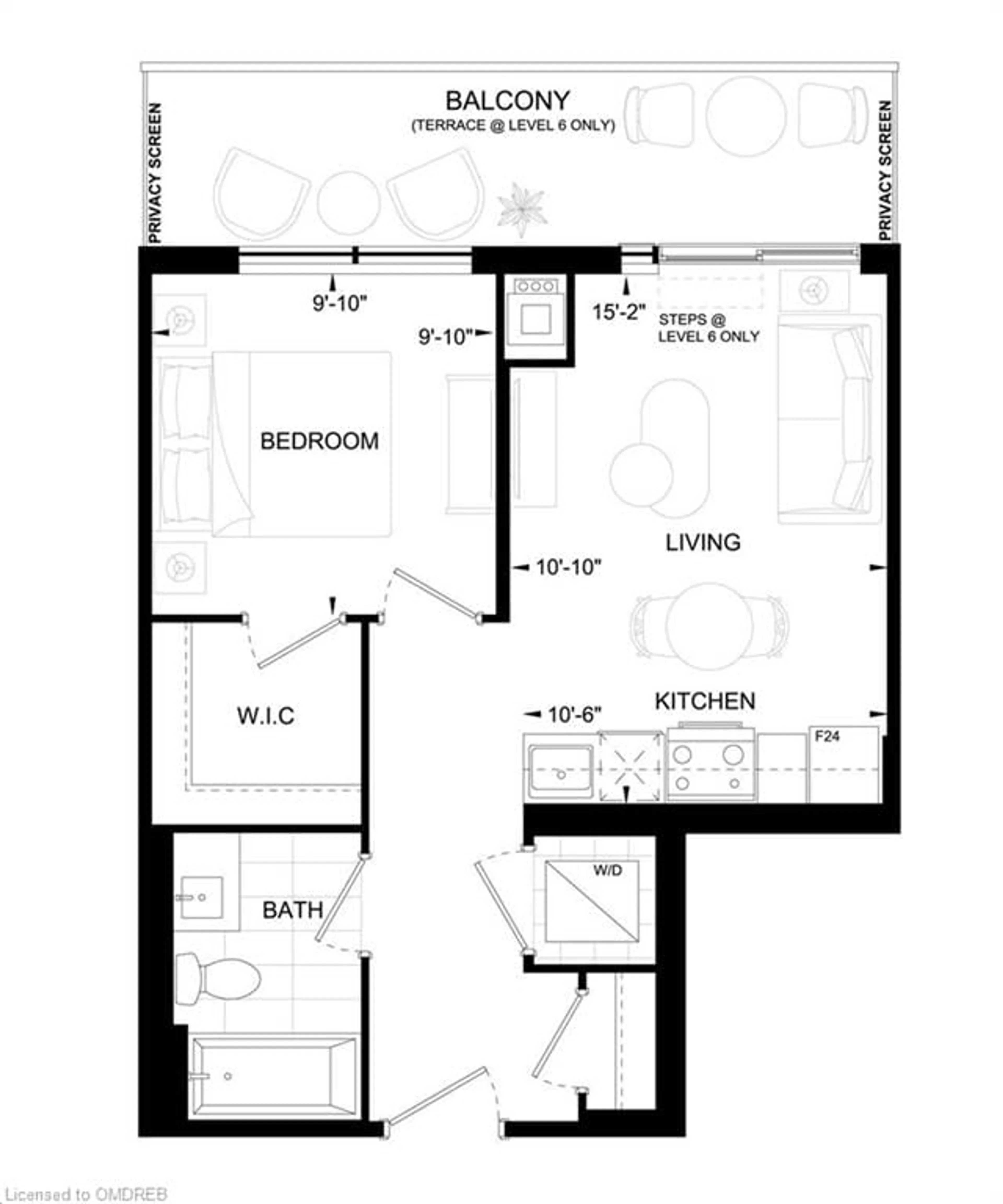 Floor plan for 3220 William Coltson Ave #1103, Oakville Ontario L6H 7X9