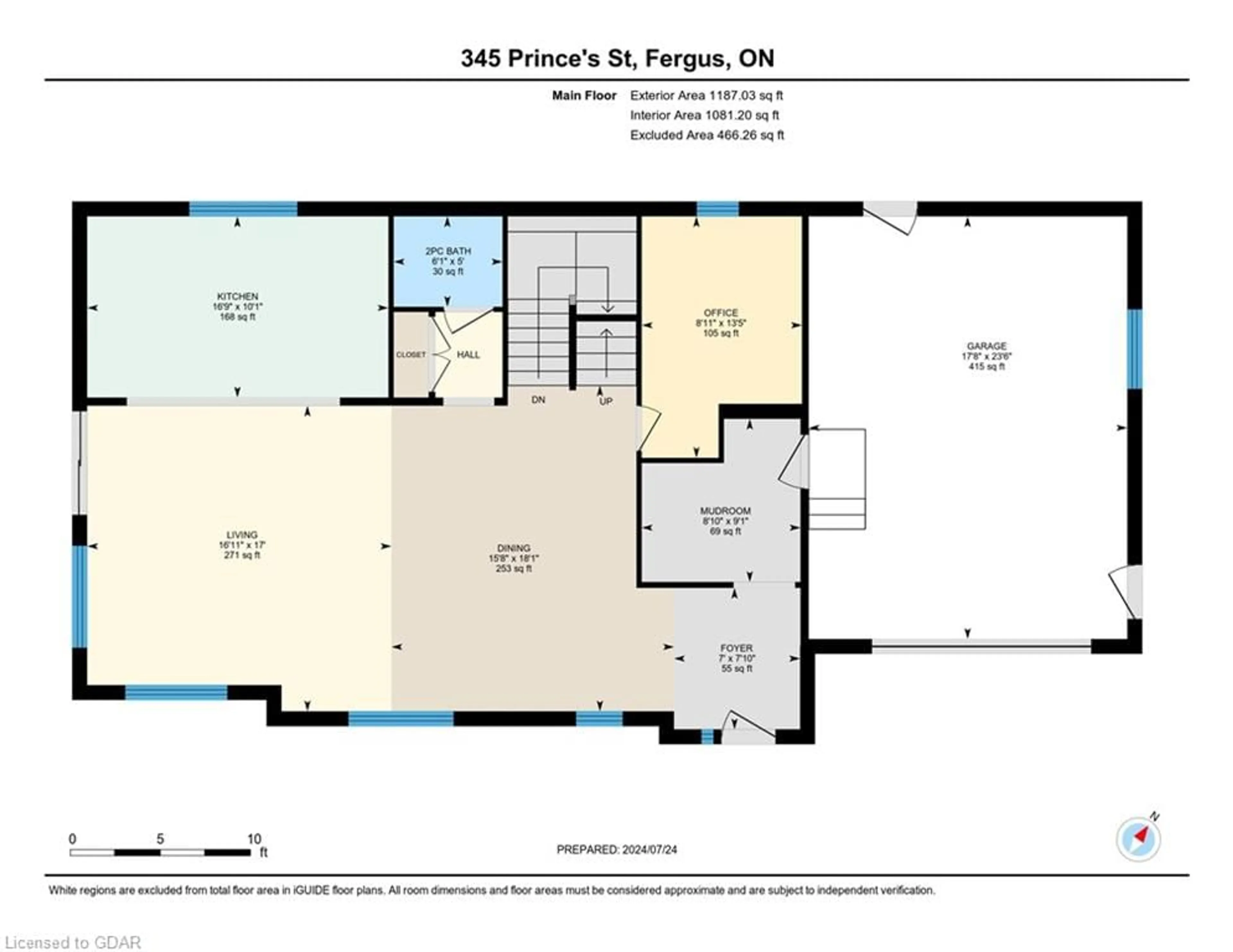 Floor plan for 345 Prince's St, Fergus Ontario N1M 2R7