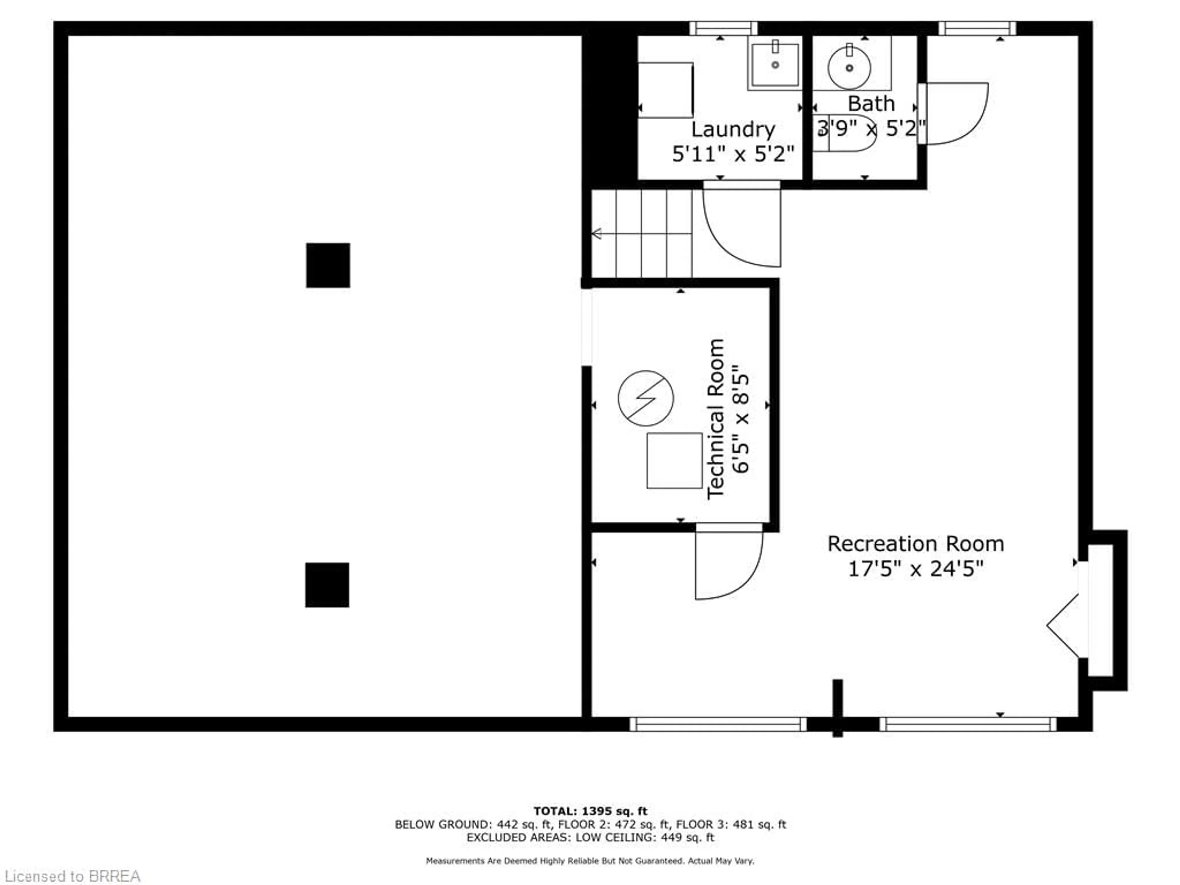 Floor plan for 157 Fielding Cres, Hamilton Ontario L8V 2P7