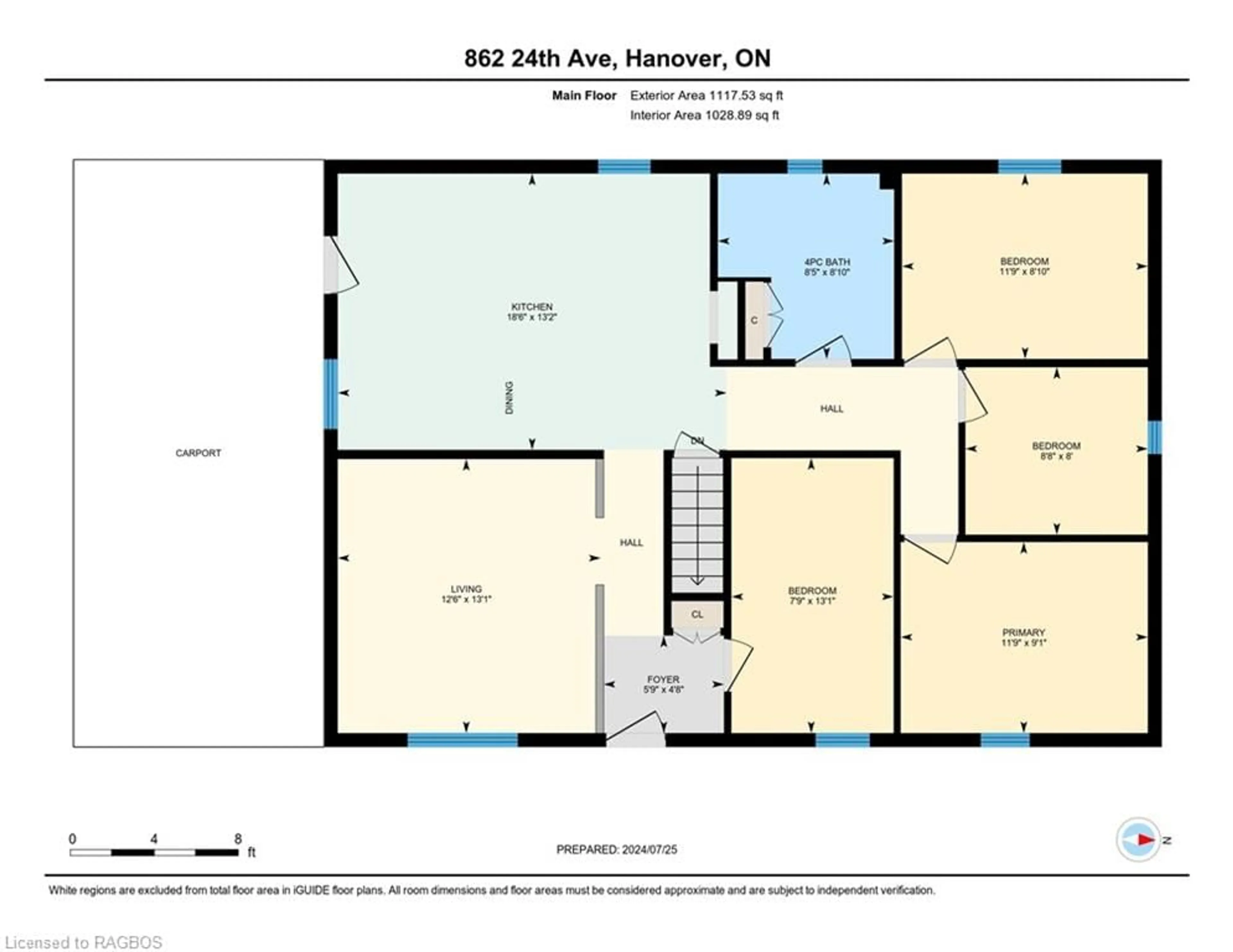 Floor plan for 862 24th Ave, Hanover Ontario N4N 3B8