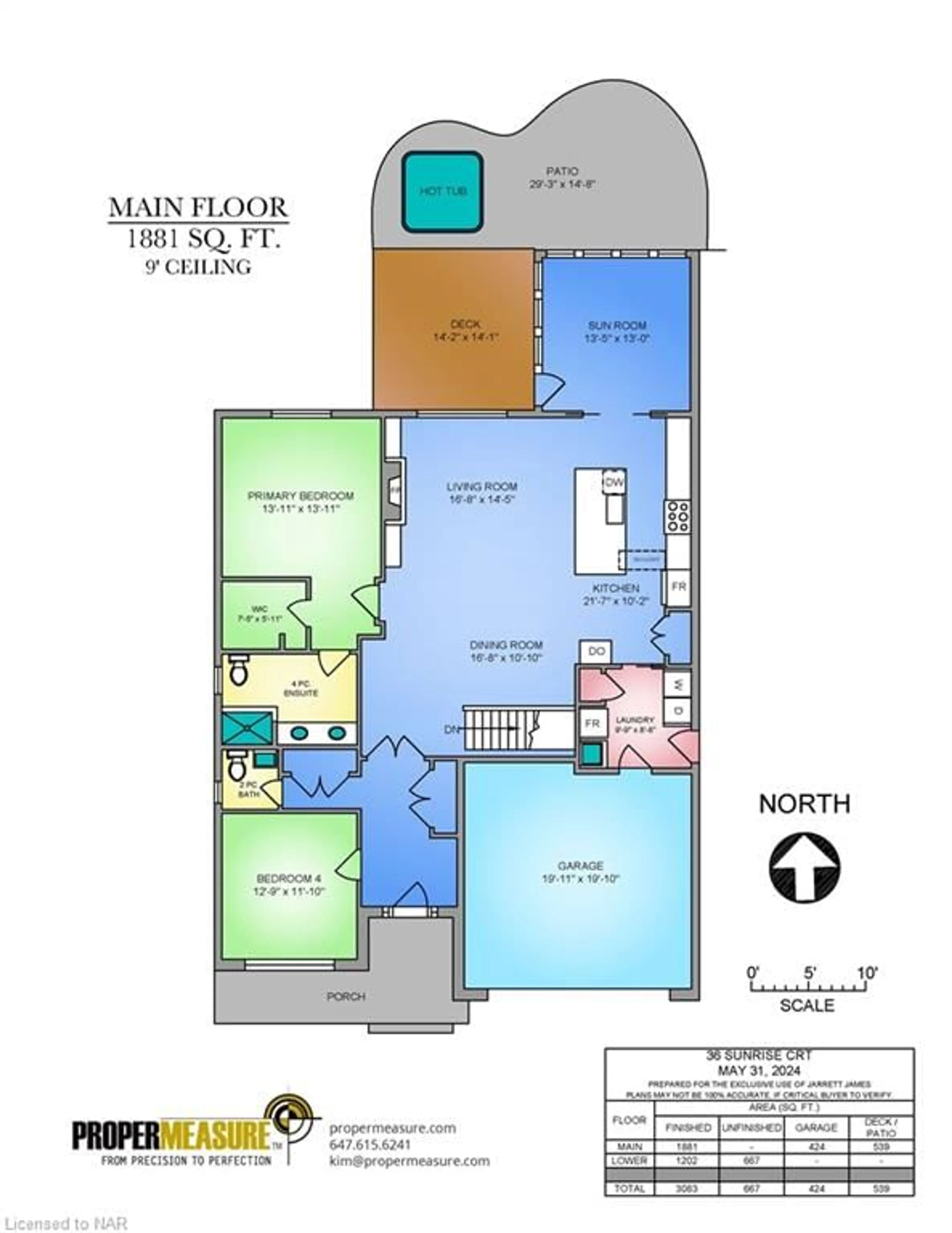 Floor plan for 36 Sunrise Crt, Ridgeway Ontario L0S 1N0