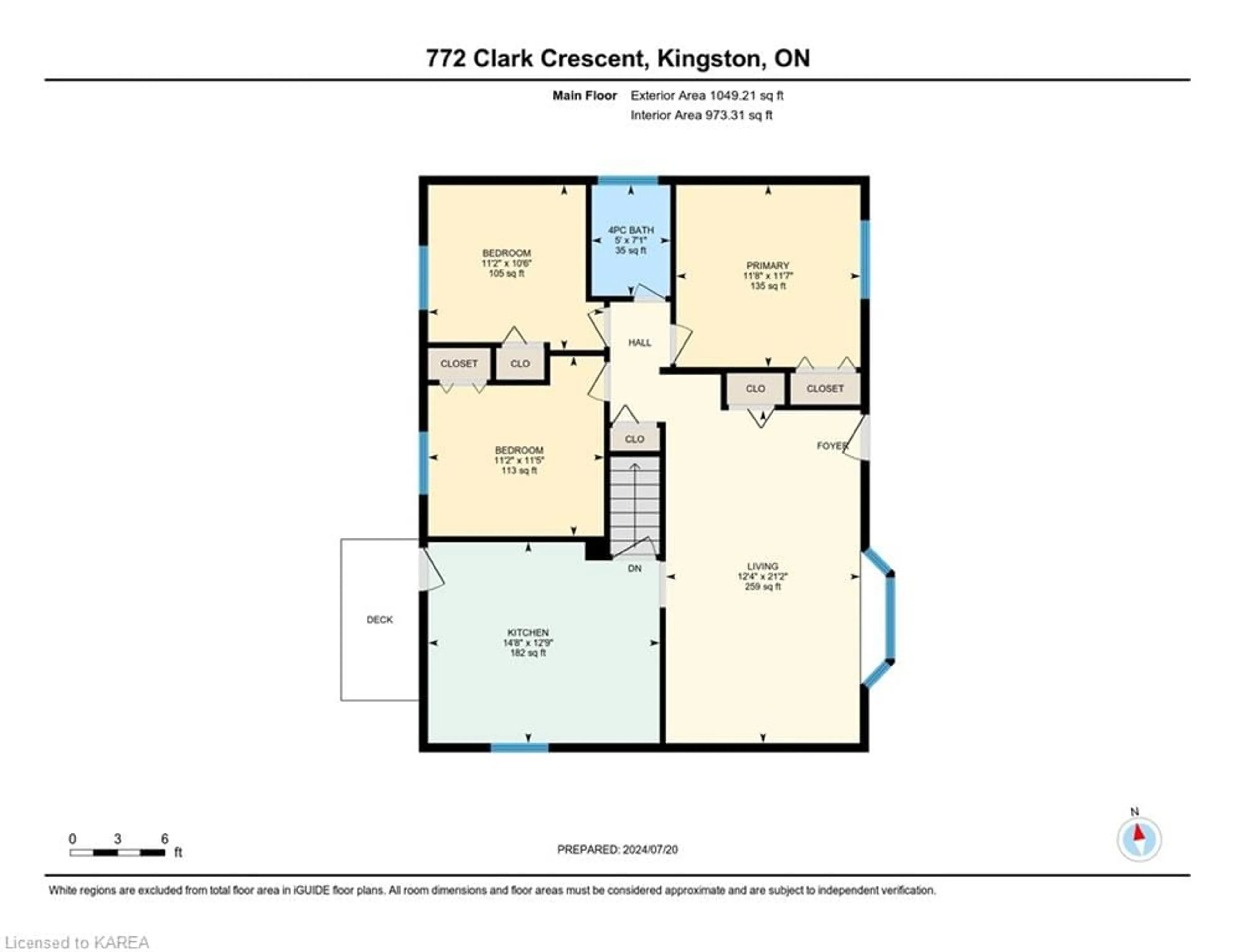 Floor plan for 772 Clark Cres, Kingston Ontario K7M 6J4