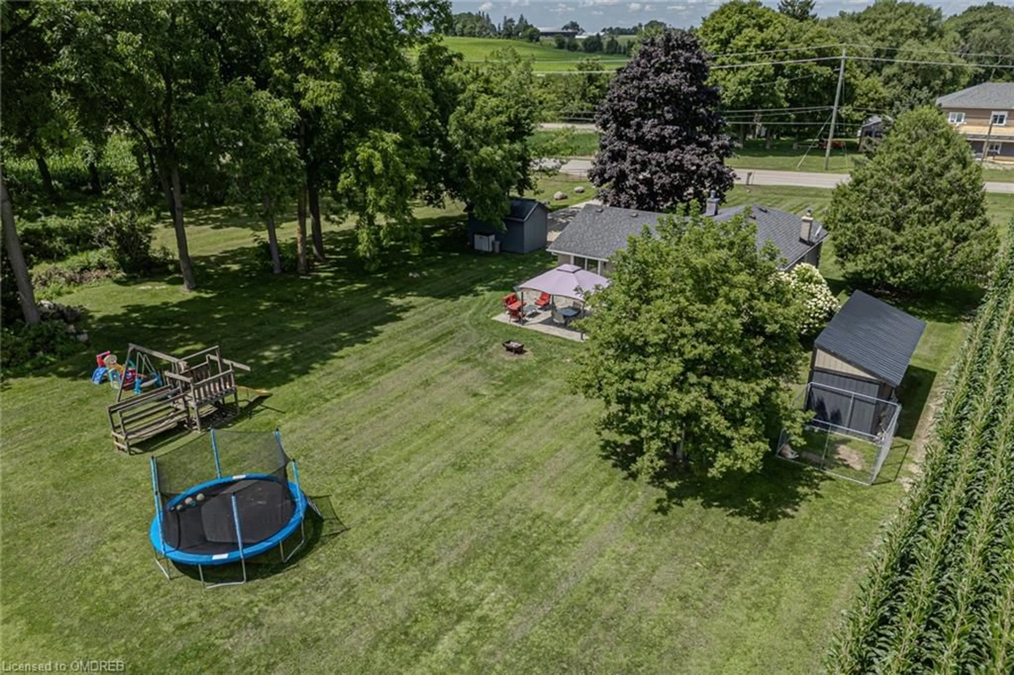 Patio, the fenced backyard for 232 Pleasant Ridge Rd, Brantford Ontario N3T 5L5