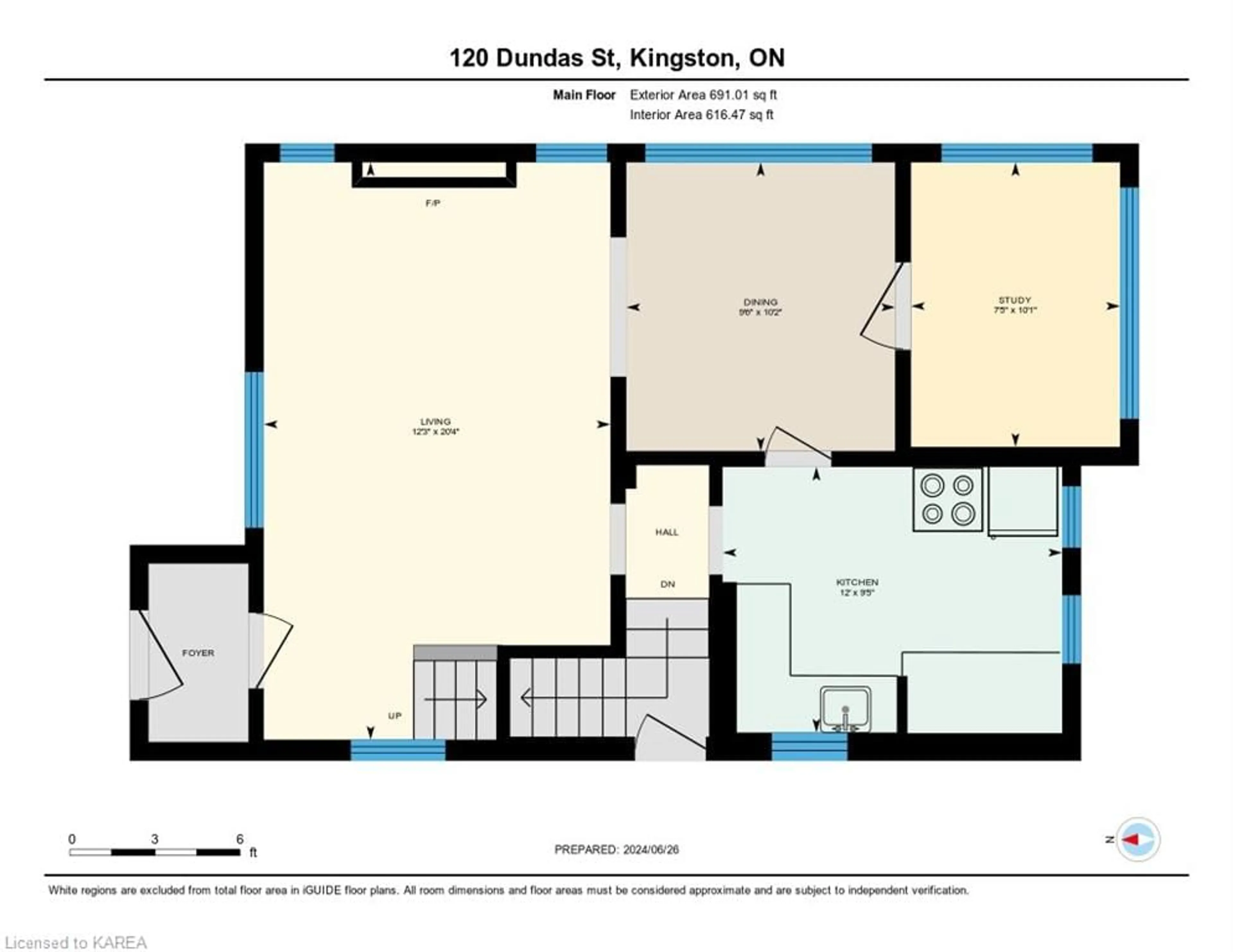 Floor plan for 120 Dundas St, Kingston Ontario K7L 1N6