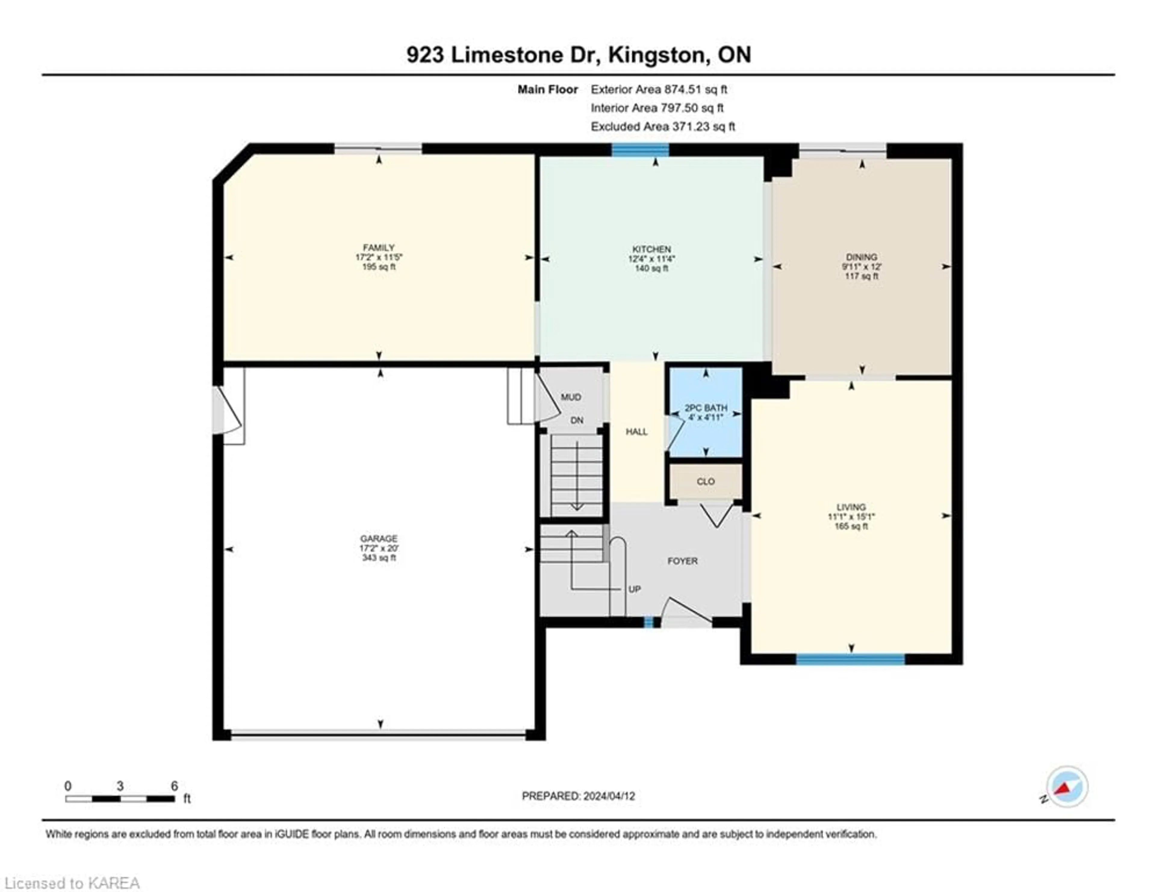 Floor plan for 923 Limestone Dr, Kingston Ontario K7P 2R7