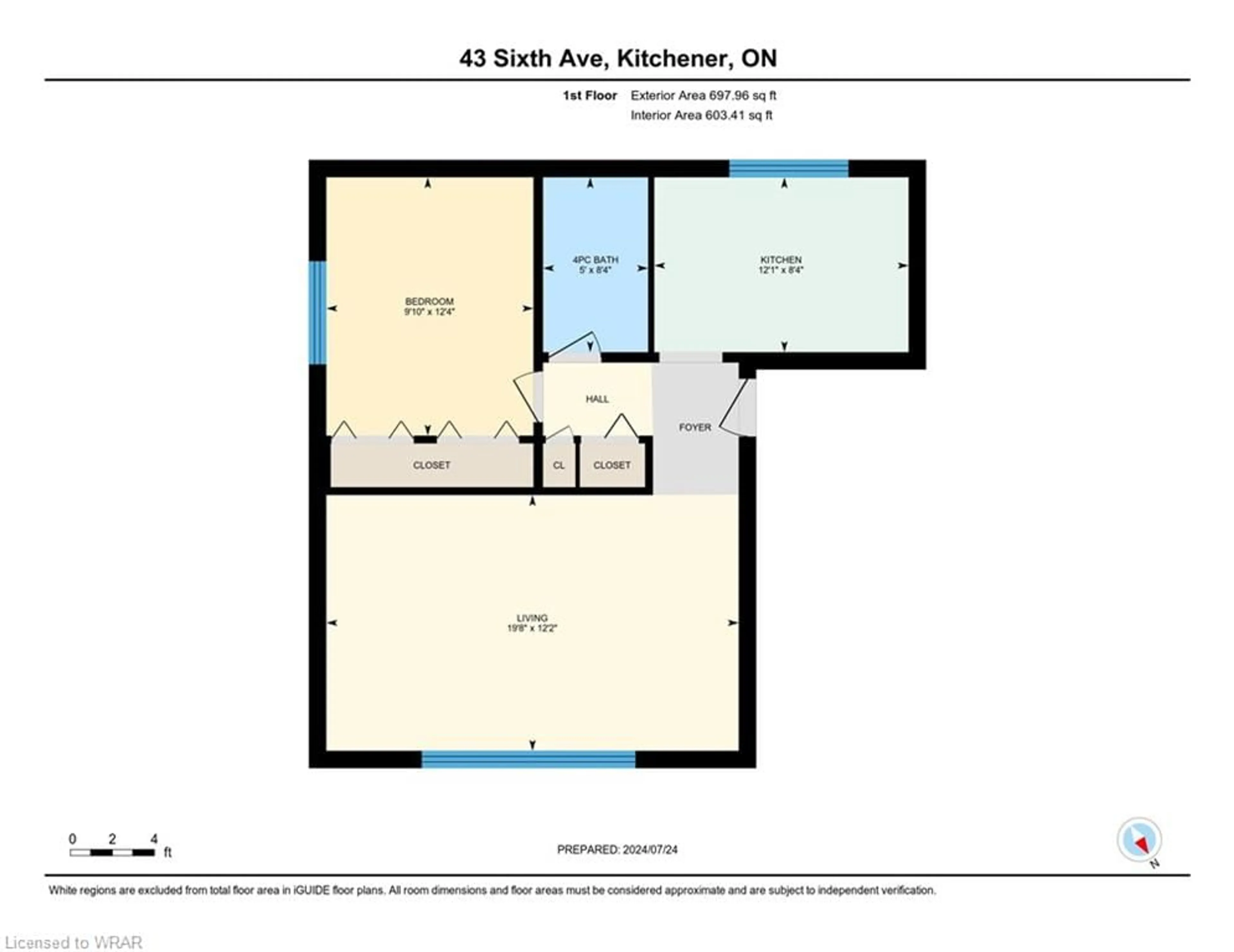 Floor plan for 43 6 Ave, Kitchener Ontario N2C 1P9
