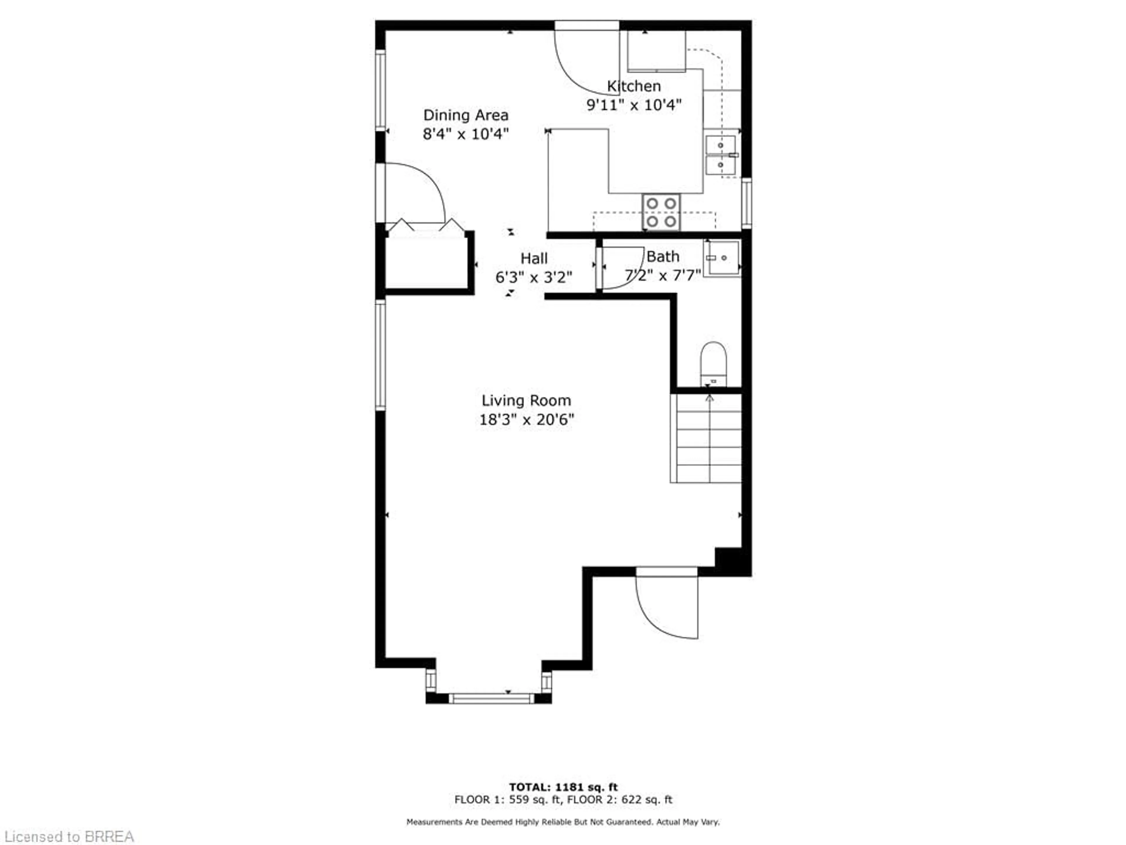Floor plan for 68 Richmond St, Brantford Ontario N3T 3Y5