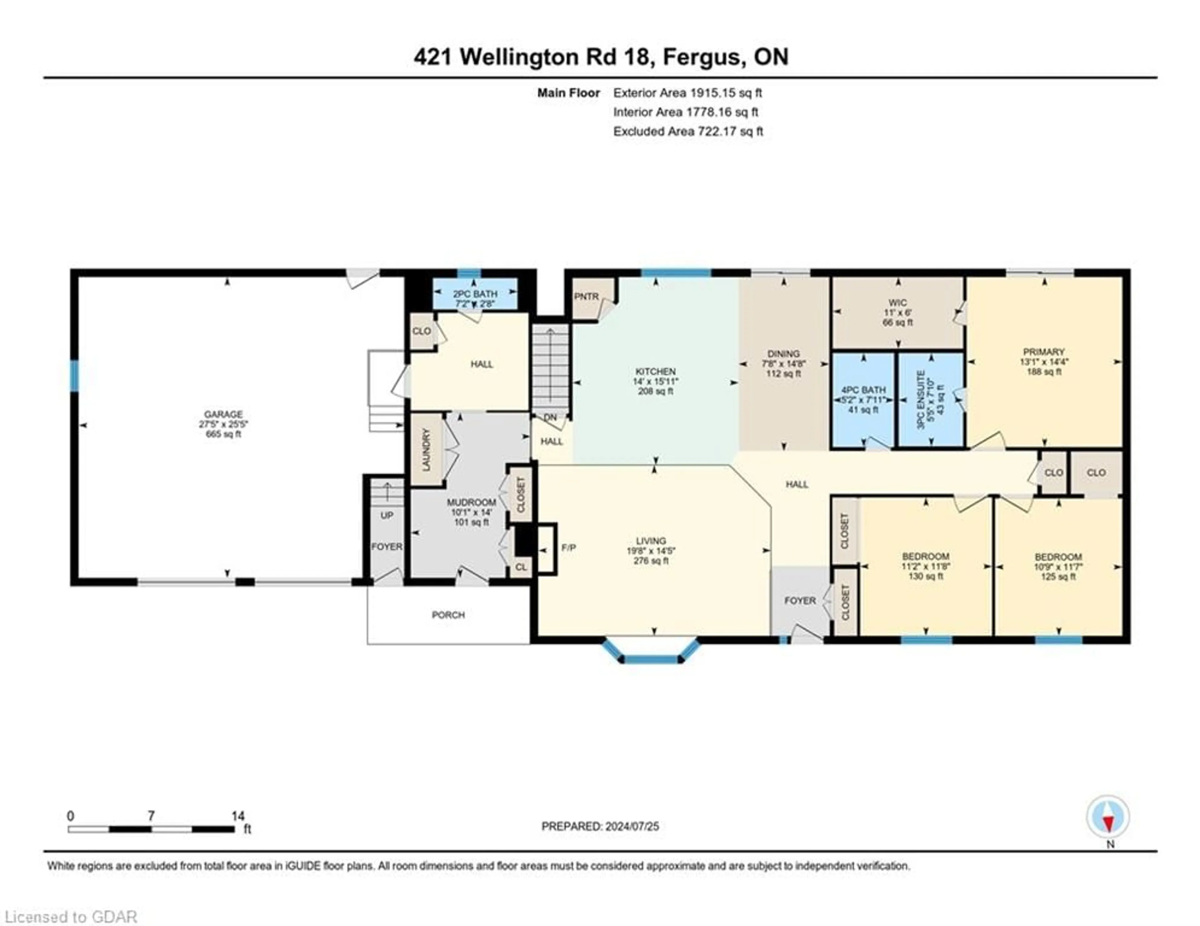 Floor plan for 421 Wellington Rd 18, Fergus Ontario N1M 2W3