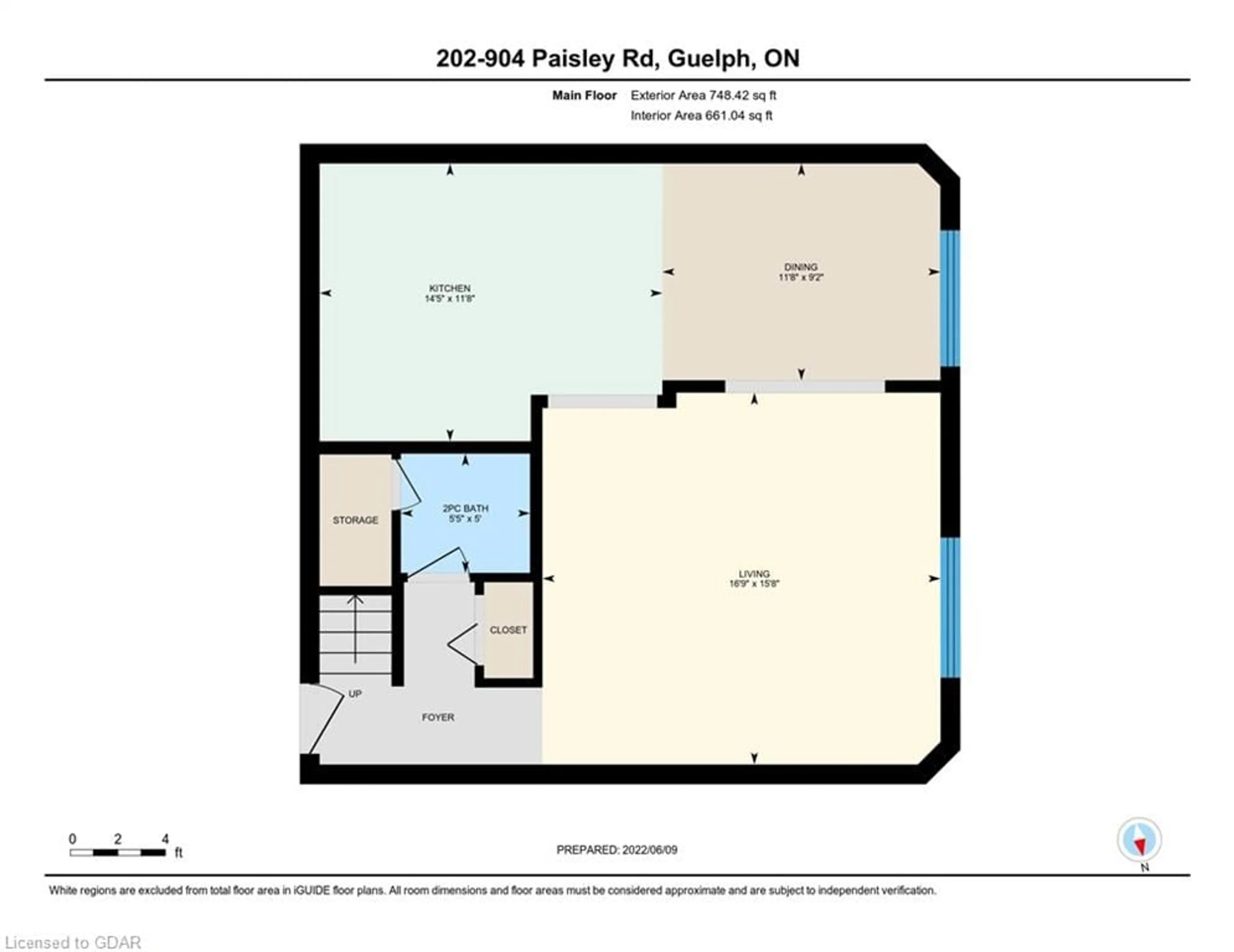 Floor plan for 904 Paisley Rd #202, Guelph Ontario N1K 0C6