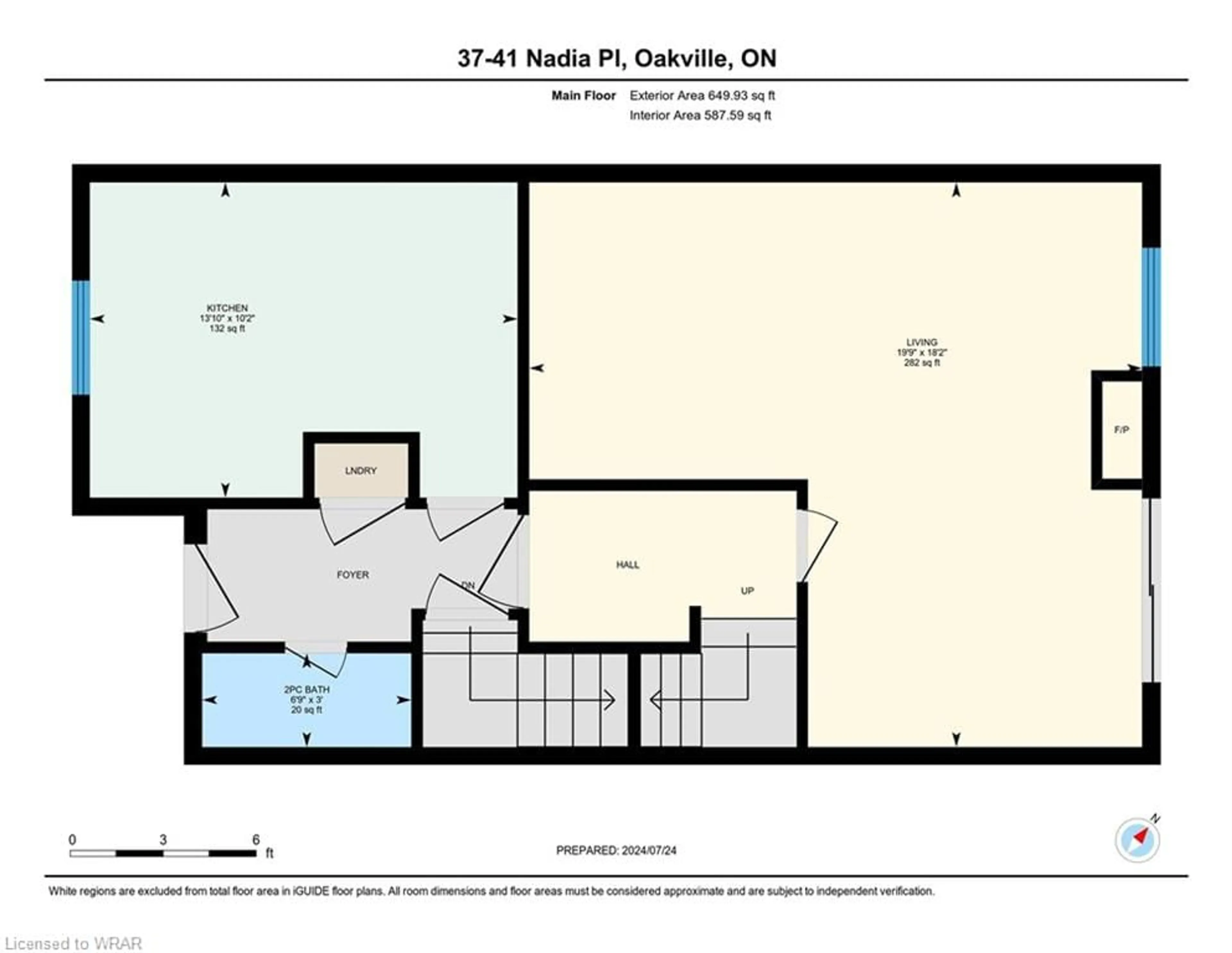 Floor plan for 41 Nadia Pl #37, Oakville Ontario L6H 1K1