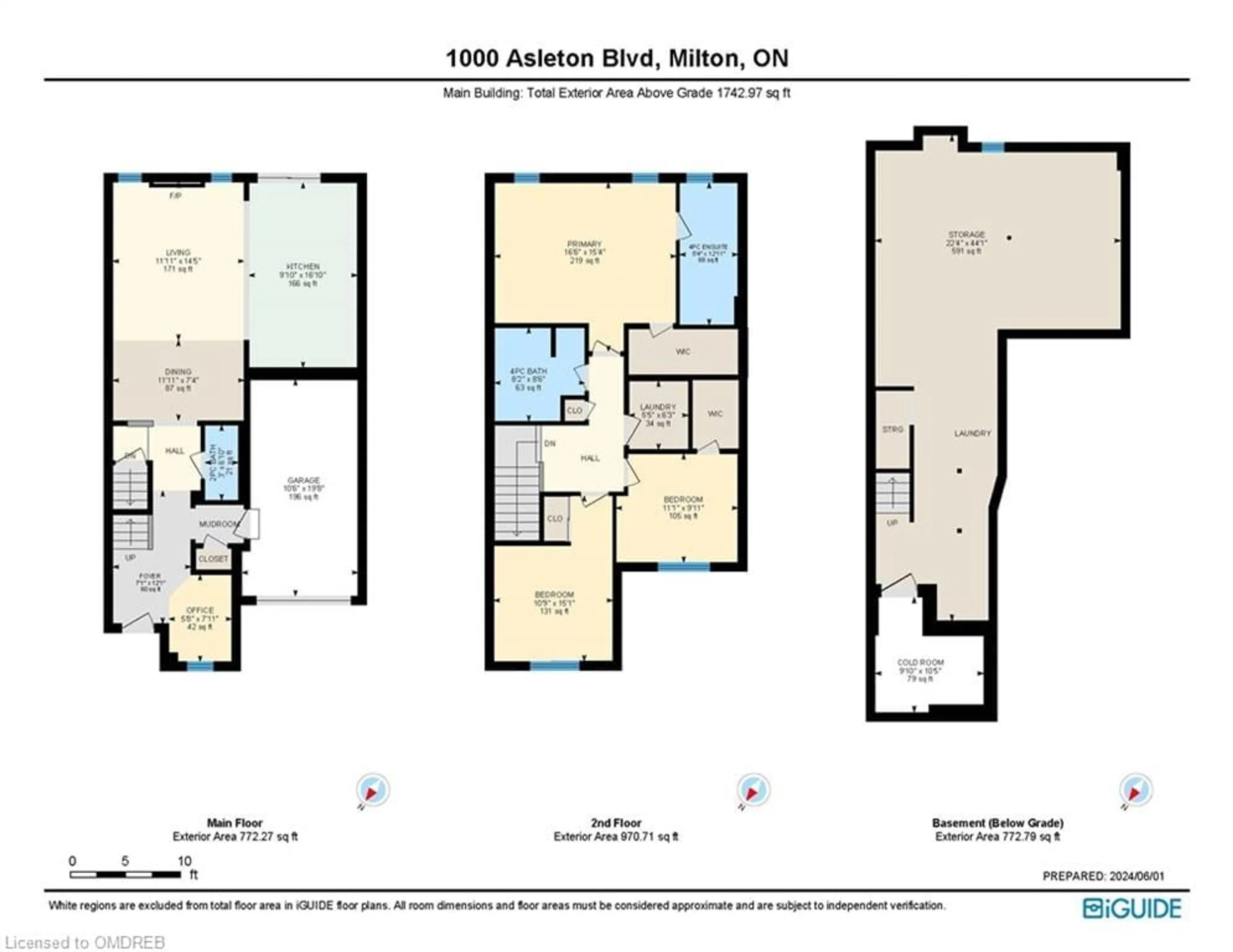 Floor plan for 1000 Asleton Blvd #35, Milton Ontario L9T 9L6