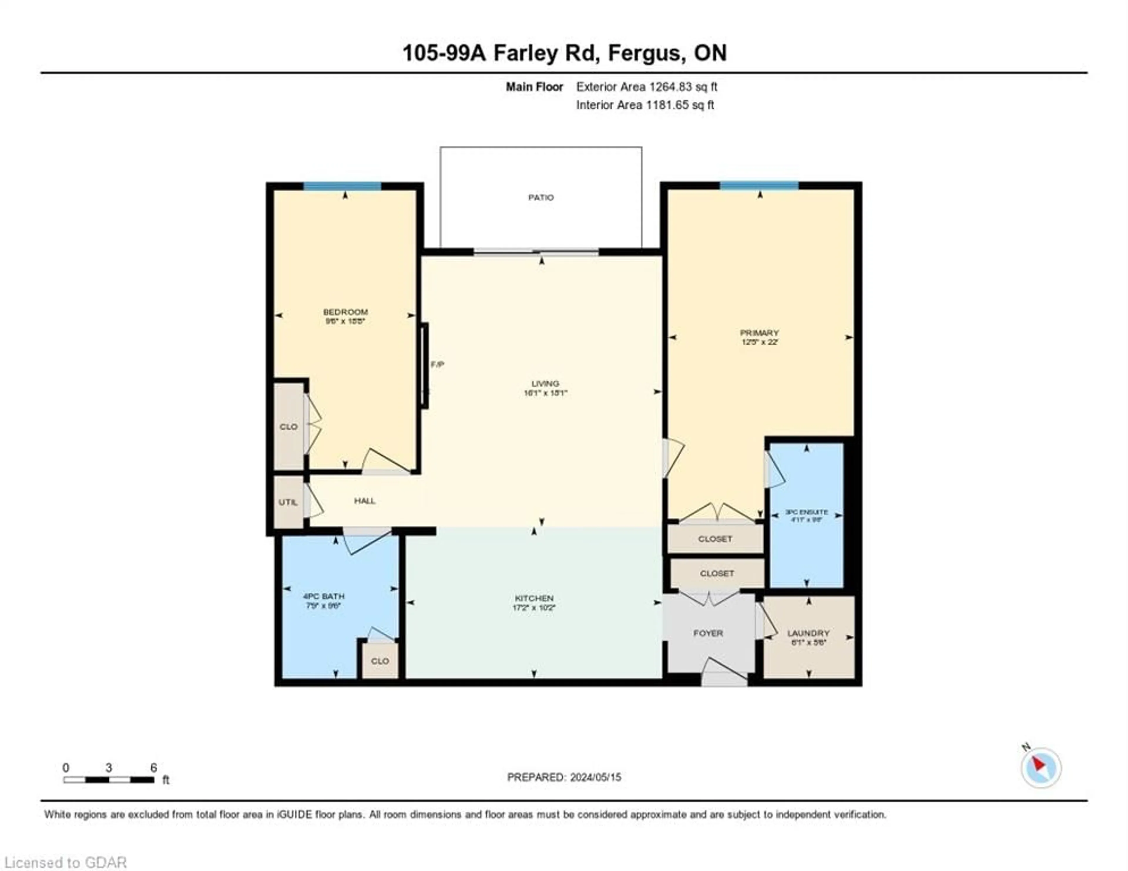 Floor plan for 99A Farley Rd #105, Fergus Ontario N1M 0J9