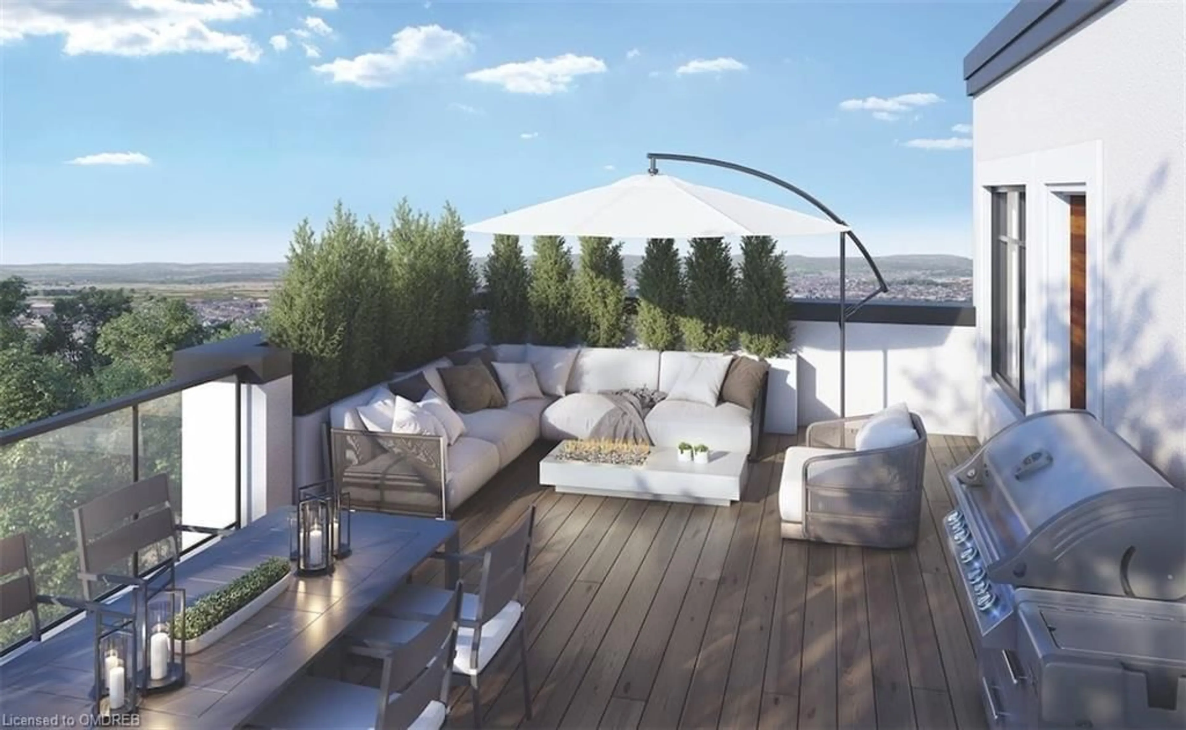 Patio, the fenced backyard for 8175 Britannia Rd #427, Milton Ontario L9T 7E7