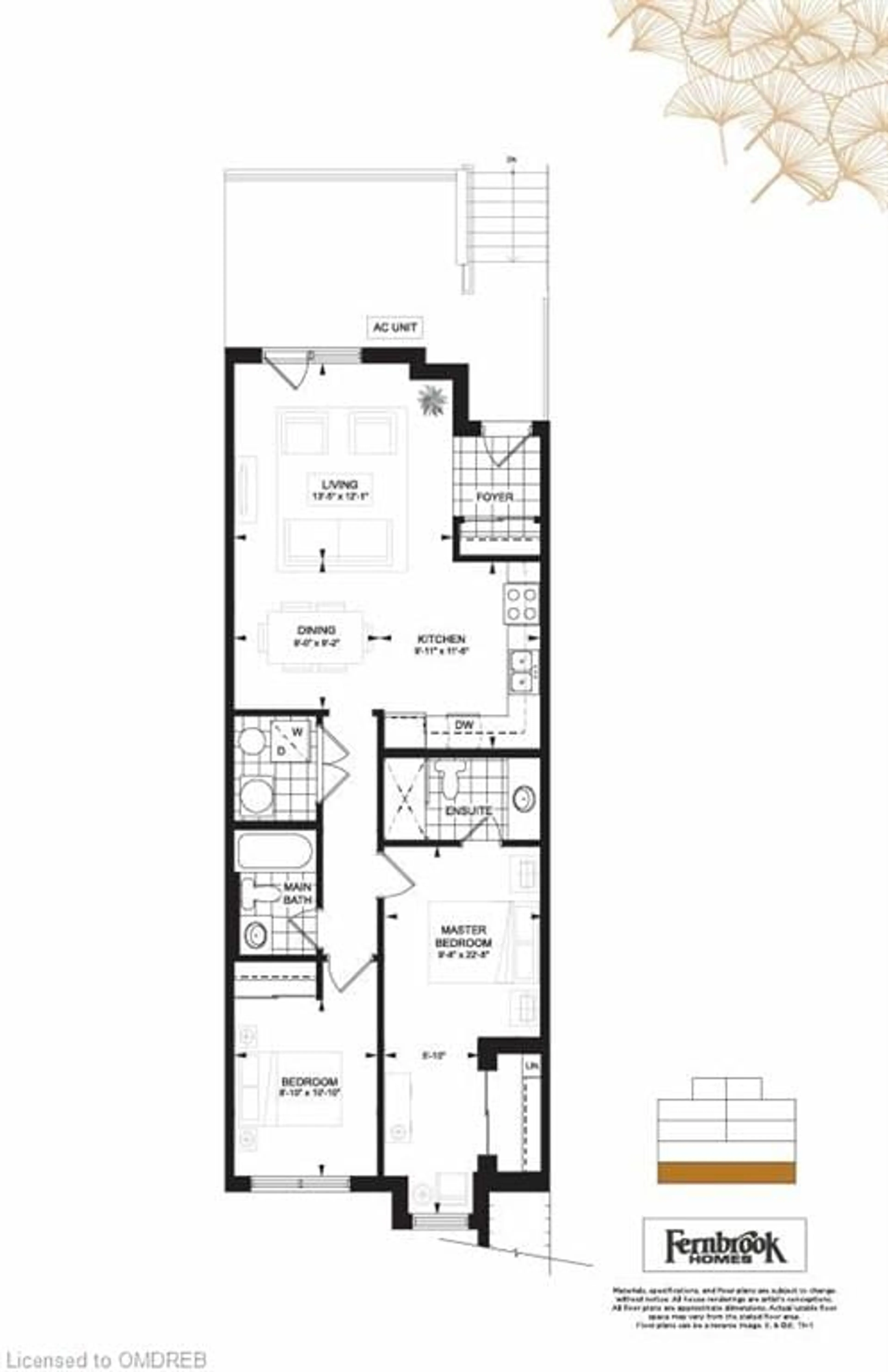 Floor plan for 8175 Britannia Rd #427, Milton Ontario L9T 7E7