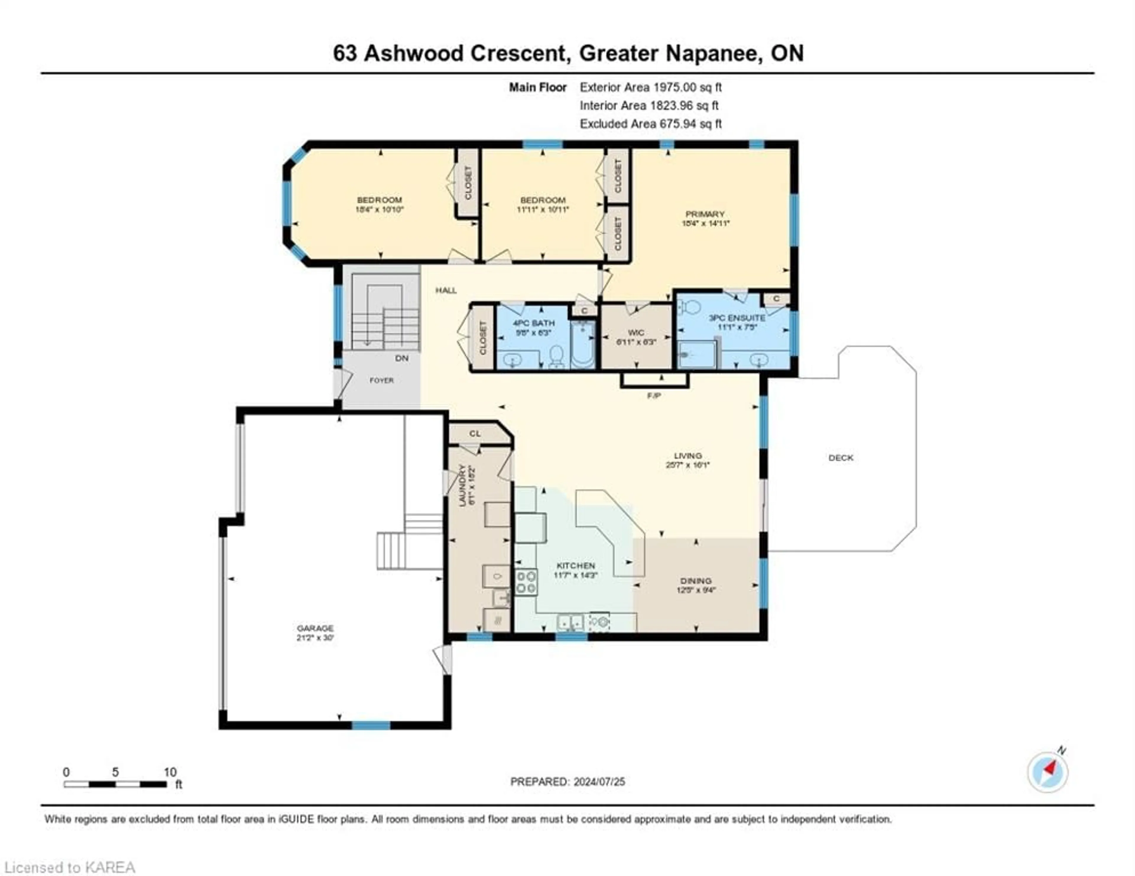 Floor plan for 63 Ashwood Crescent, Napanee Ontario K7R 3L1