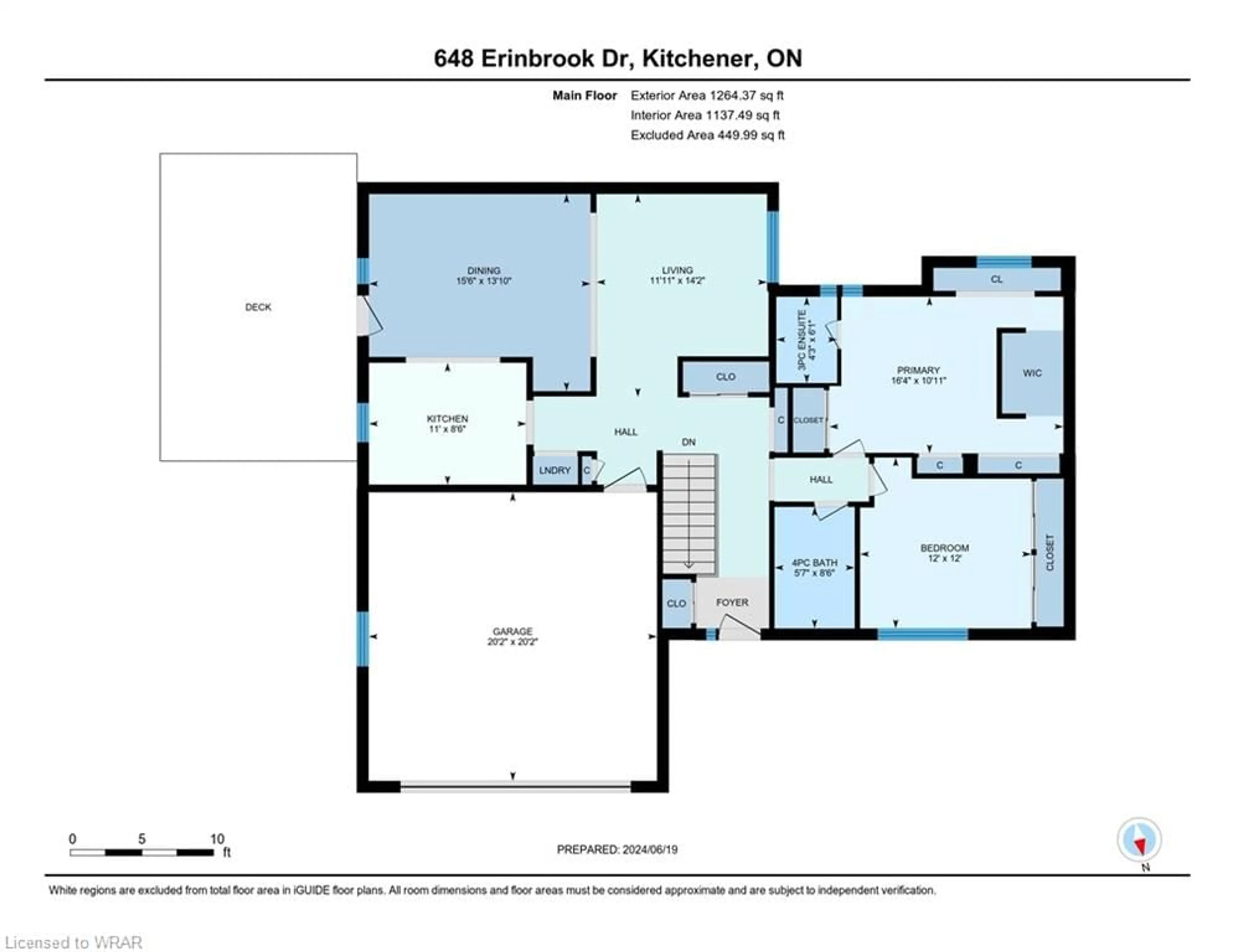 Floor plan for 648 Erinbrook Dr, Kitchener Ontario N2E 2R1