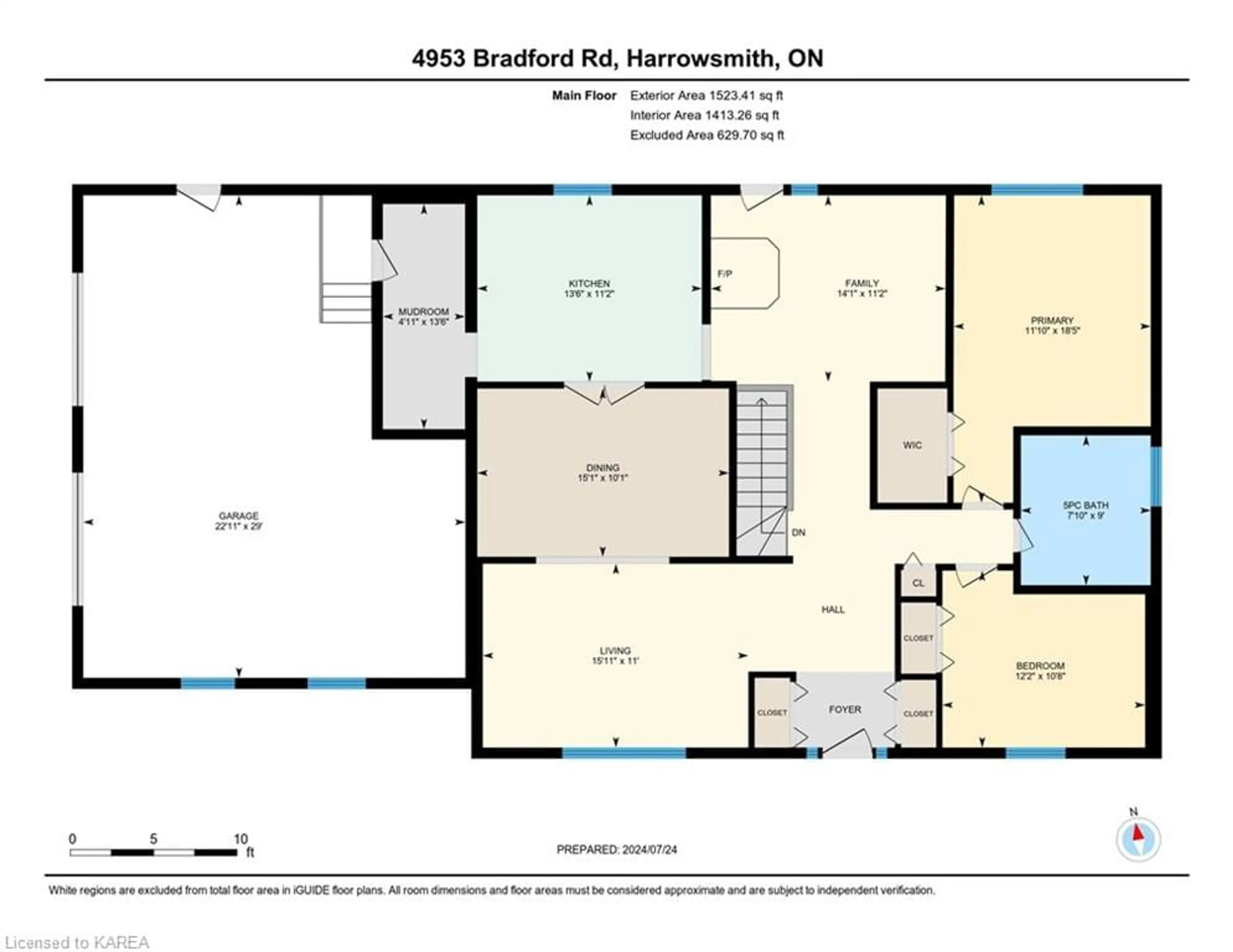 Floor plan for 4953 Bradford Rd, Harrowsmith Ontario K0H 1V0