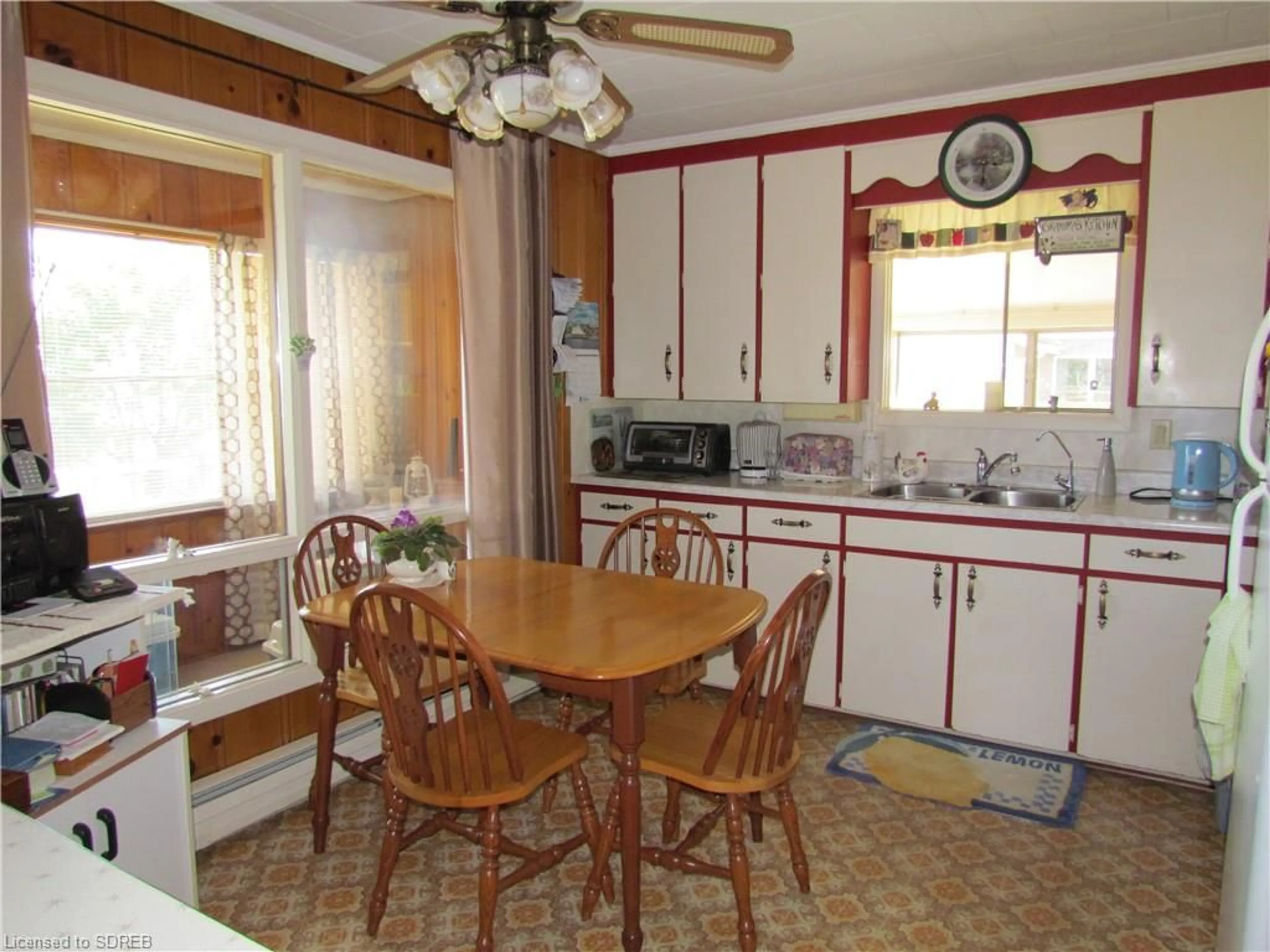 Kitchen, wood floors, cottage for 23 Bee St, St. Williams Ontario N0E 1P0