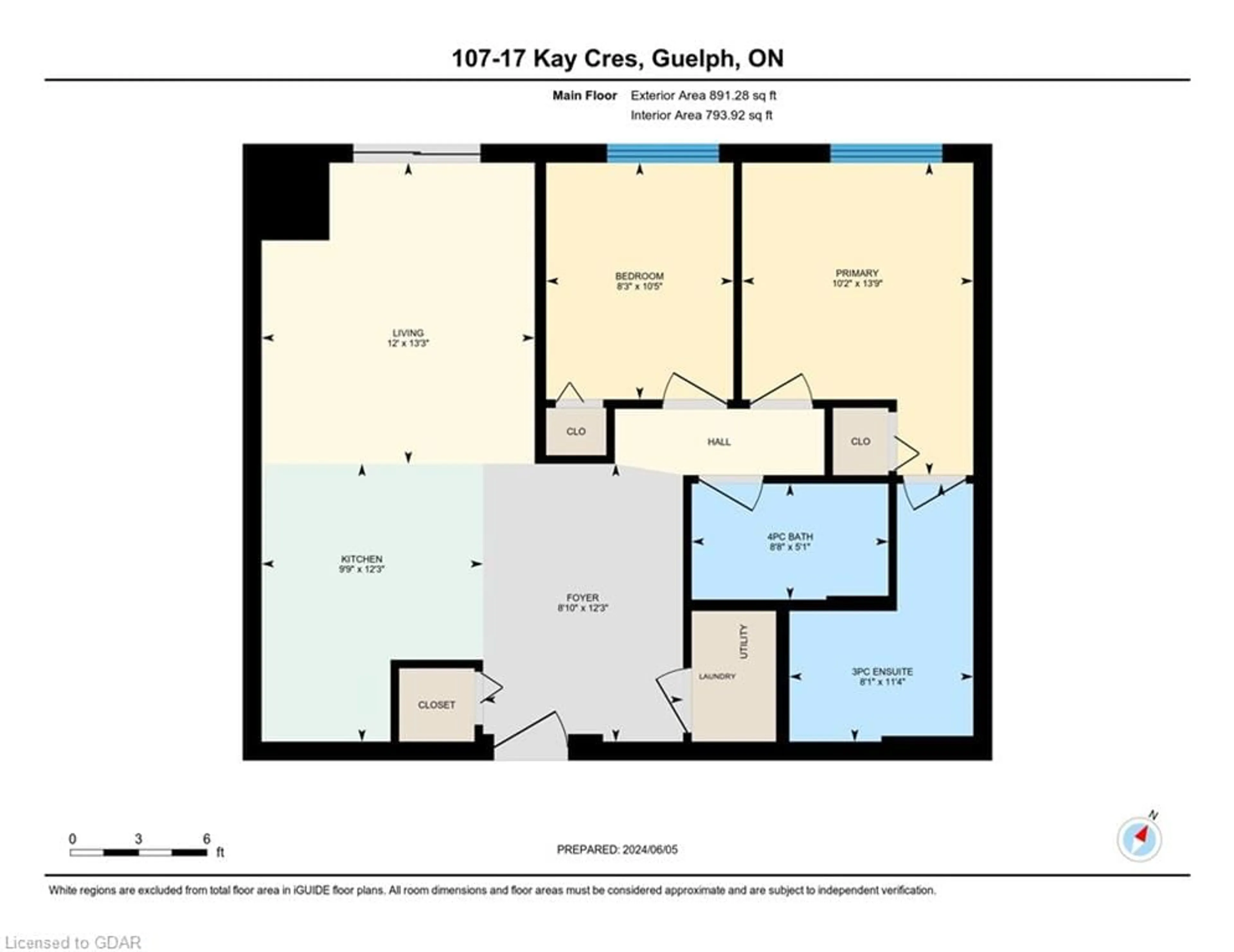 Floor plan for 17 Kay Cres #107, Guelph Ontario N1L 0P1