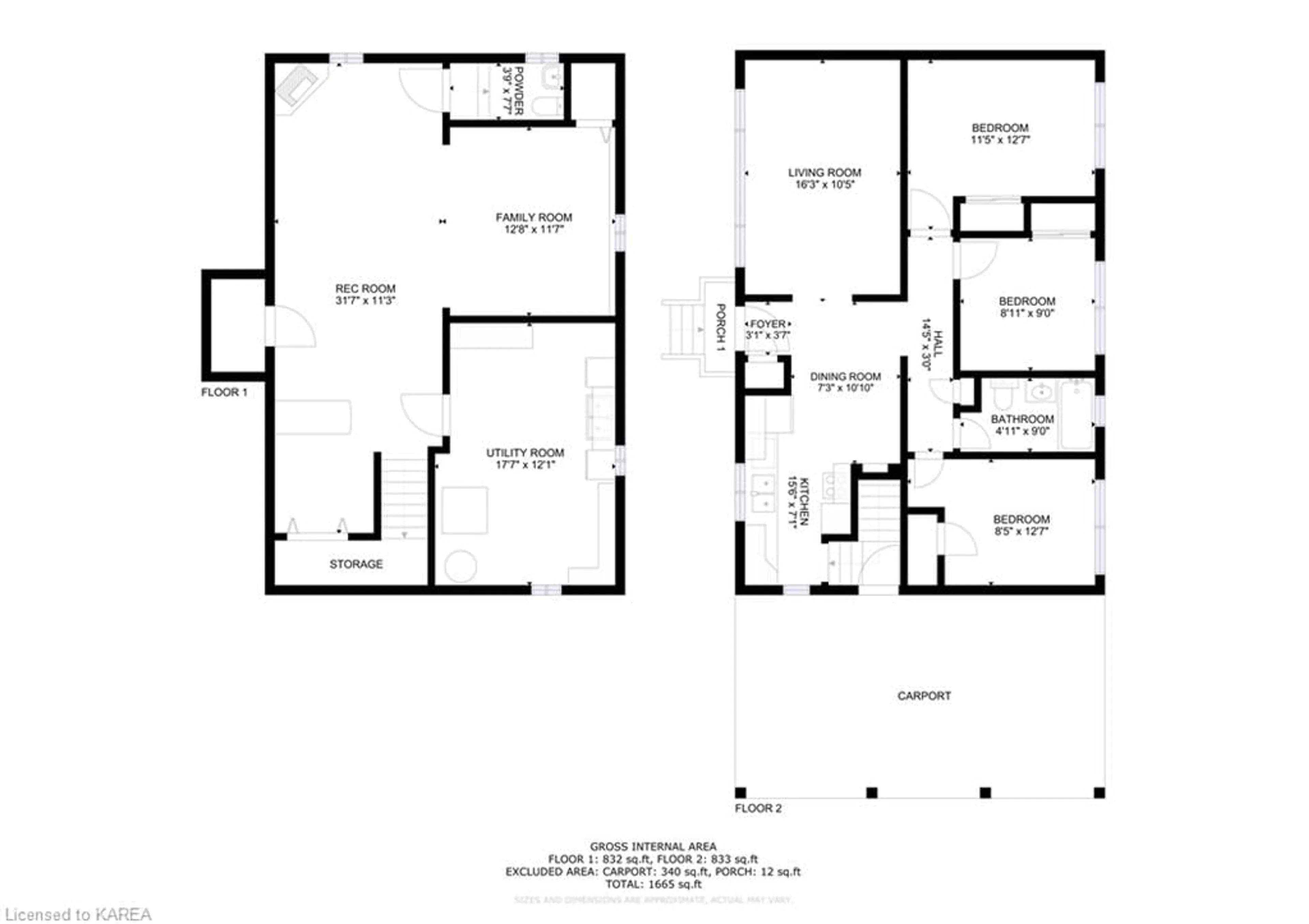 Floor plan for 27 Hyde St, Kingston Ontario K7M 4S5