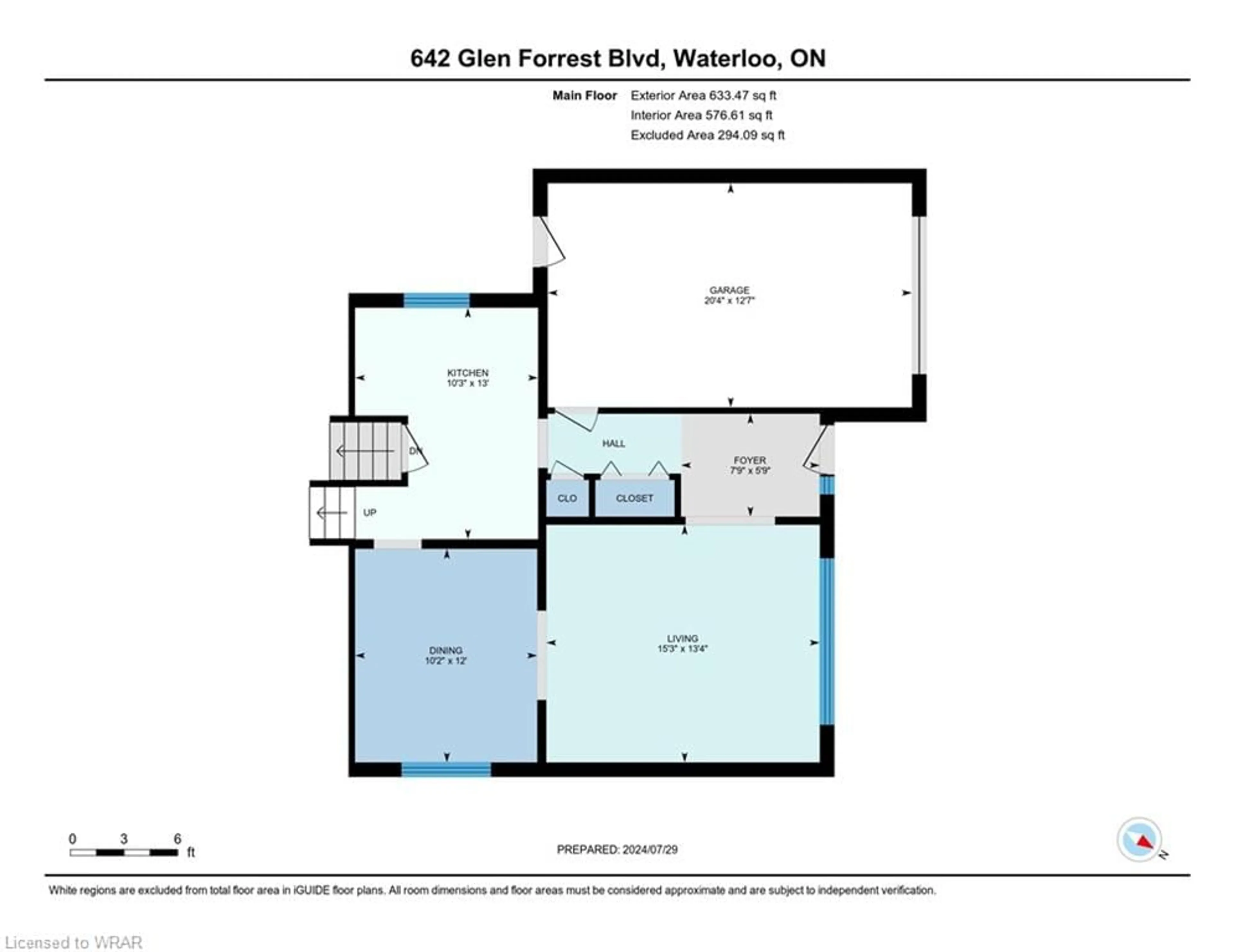 Floor plan for 642 Glen Forrest Blvd, Waterloo Ontario N2L 4K2