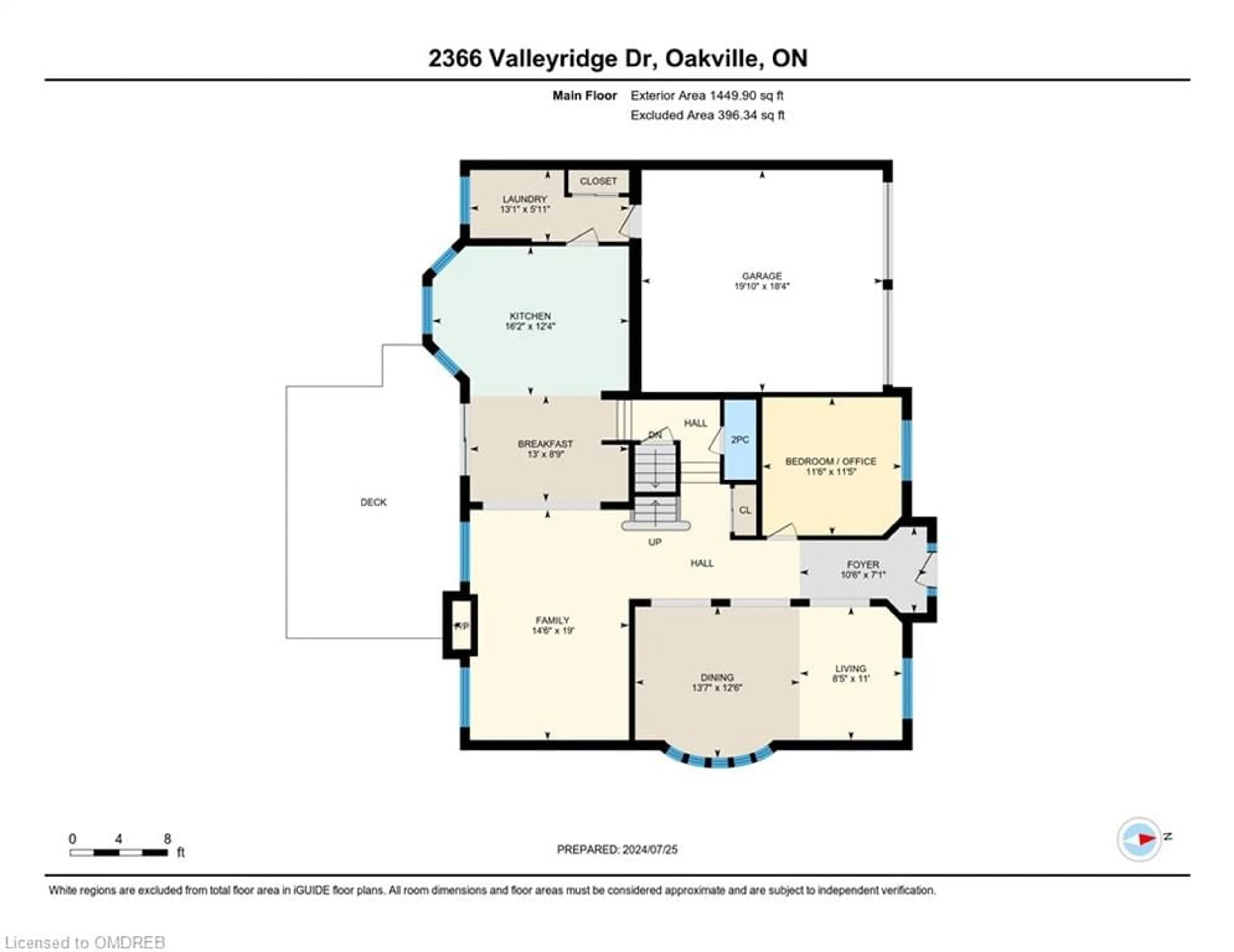 Floor plan for 2366 Valleyridge Dr, Oakville Ontario L6M 5C3