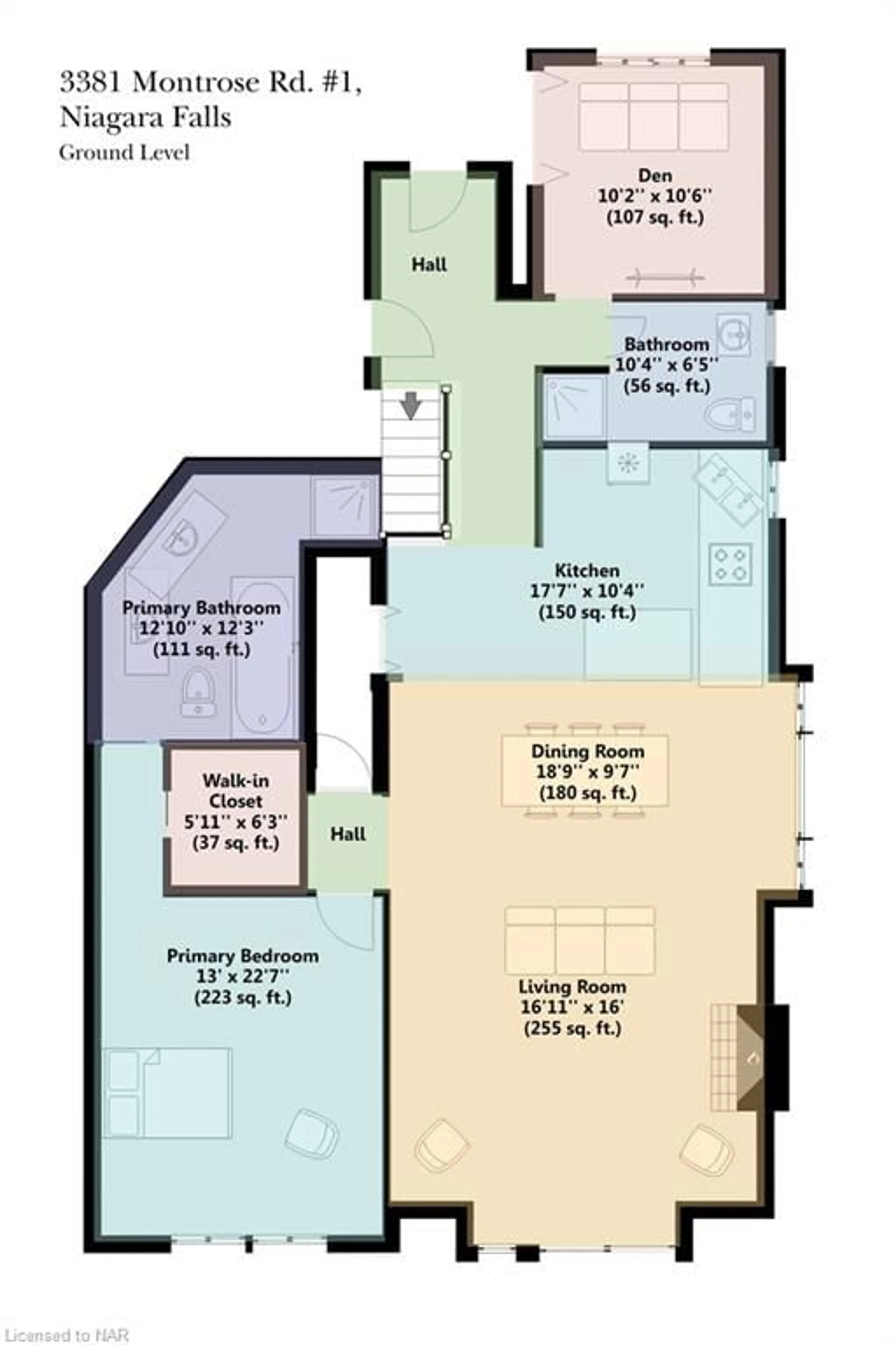 Floor plan for 3381 Montrose Rd #1, Niagara Falls Ontario L2H 0J9