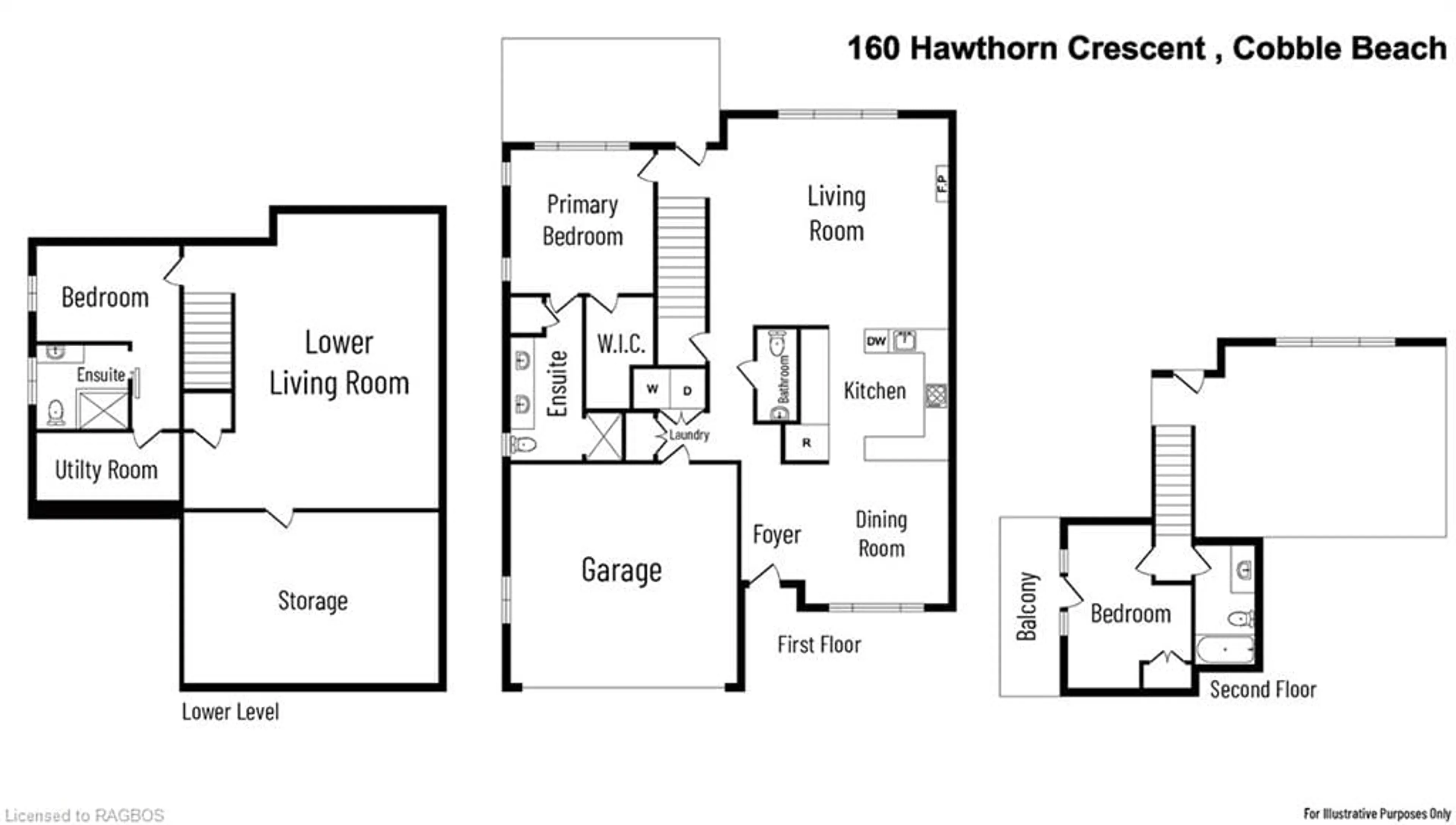 Floor plan for 160 Hawthorn Cres, Kemble Ontario N0H 1S0