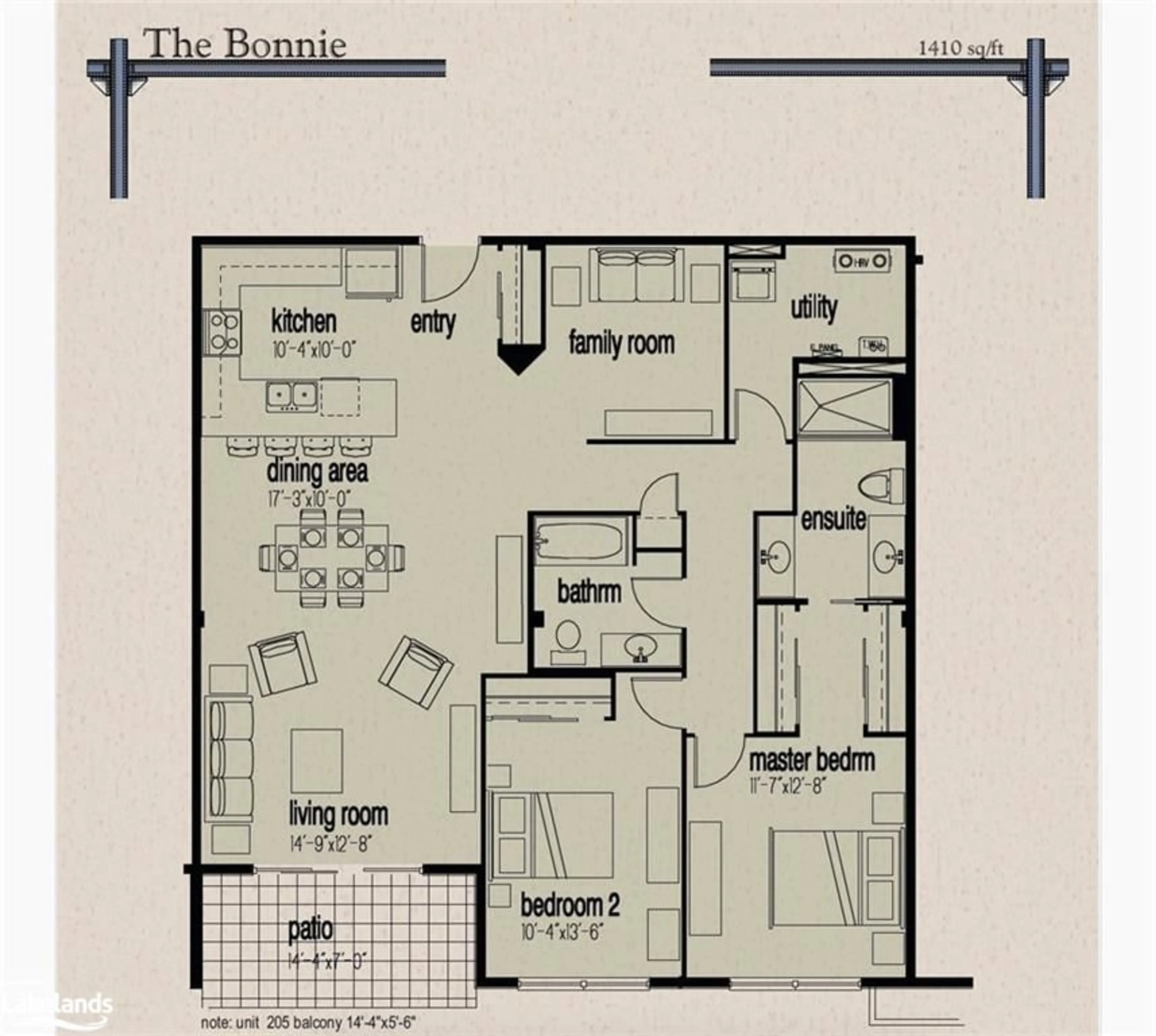 Floor plan for 200 Anglo St #305, Bracebridge Ontario P1L 1G4