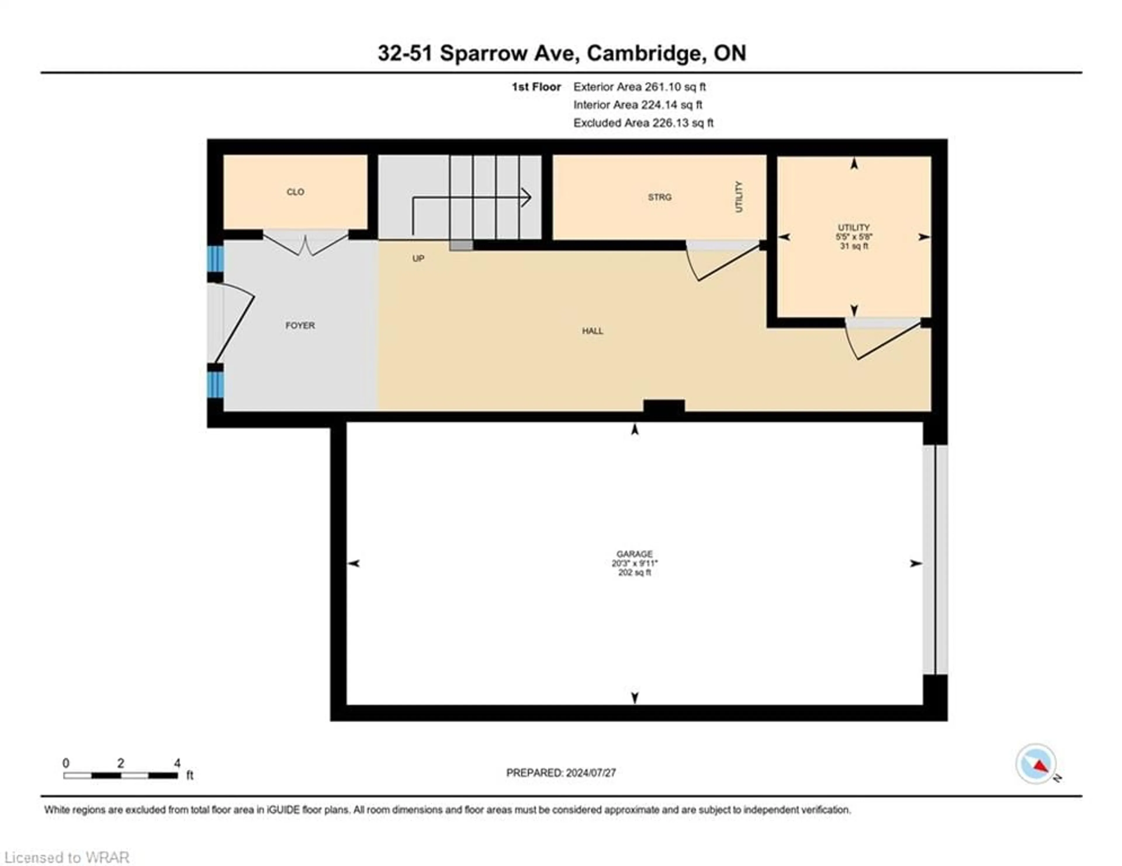 Floor plan for 51 Sparrow Ave #32, Cambridge Ontario N1T 0E5