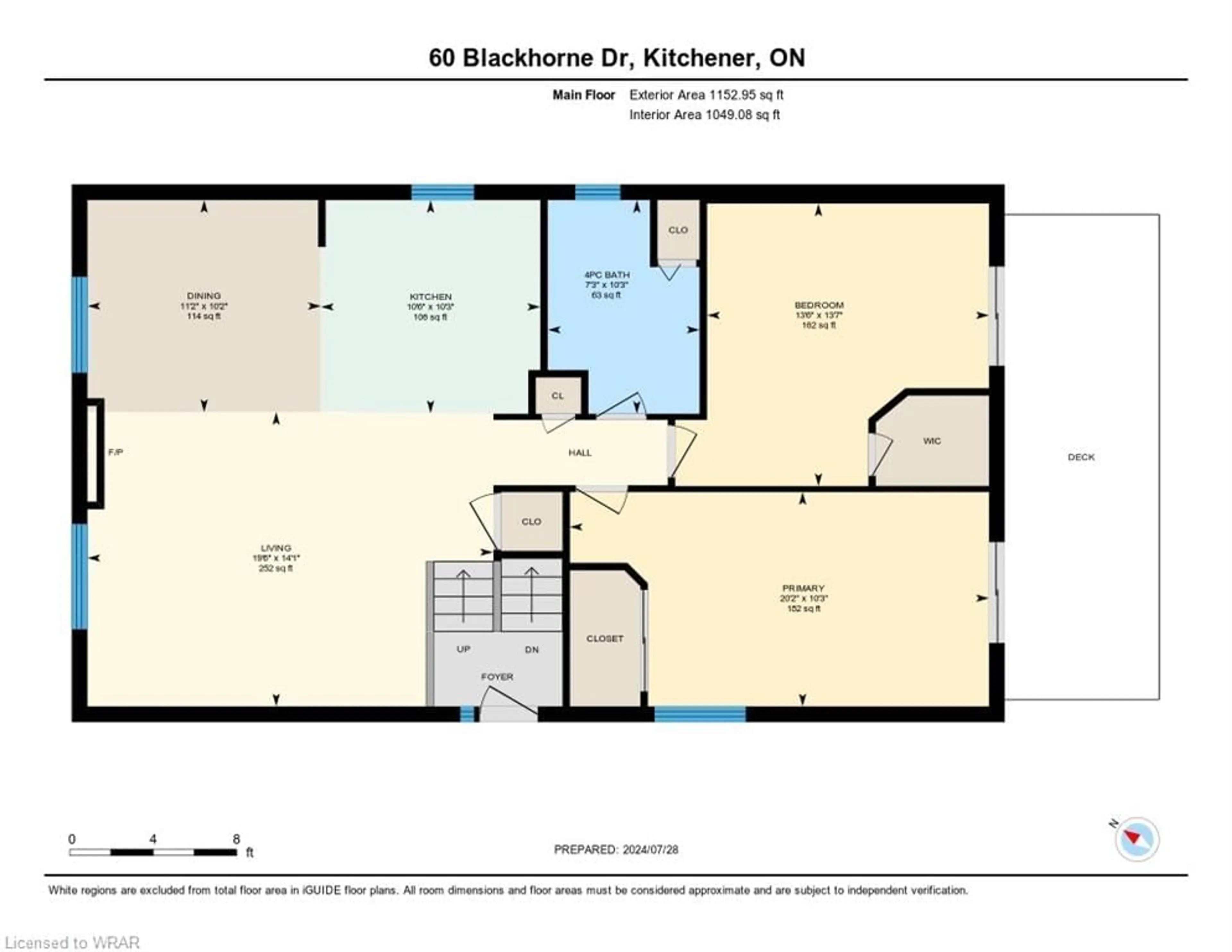 Floor plan for 60 Blackhorne Dr, Kitchener Ontario N2E 1T4