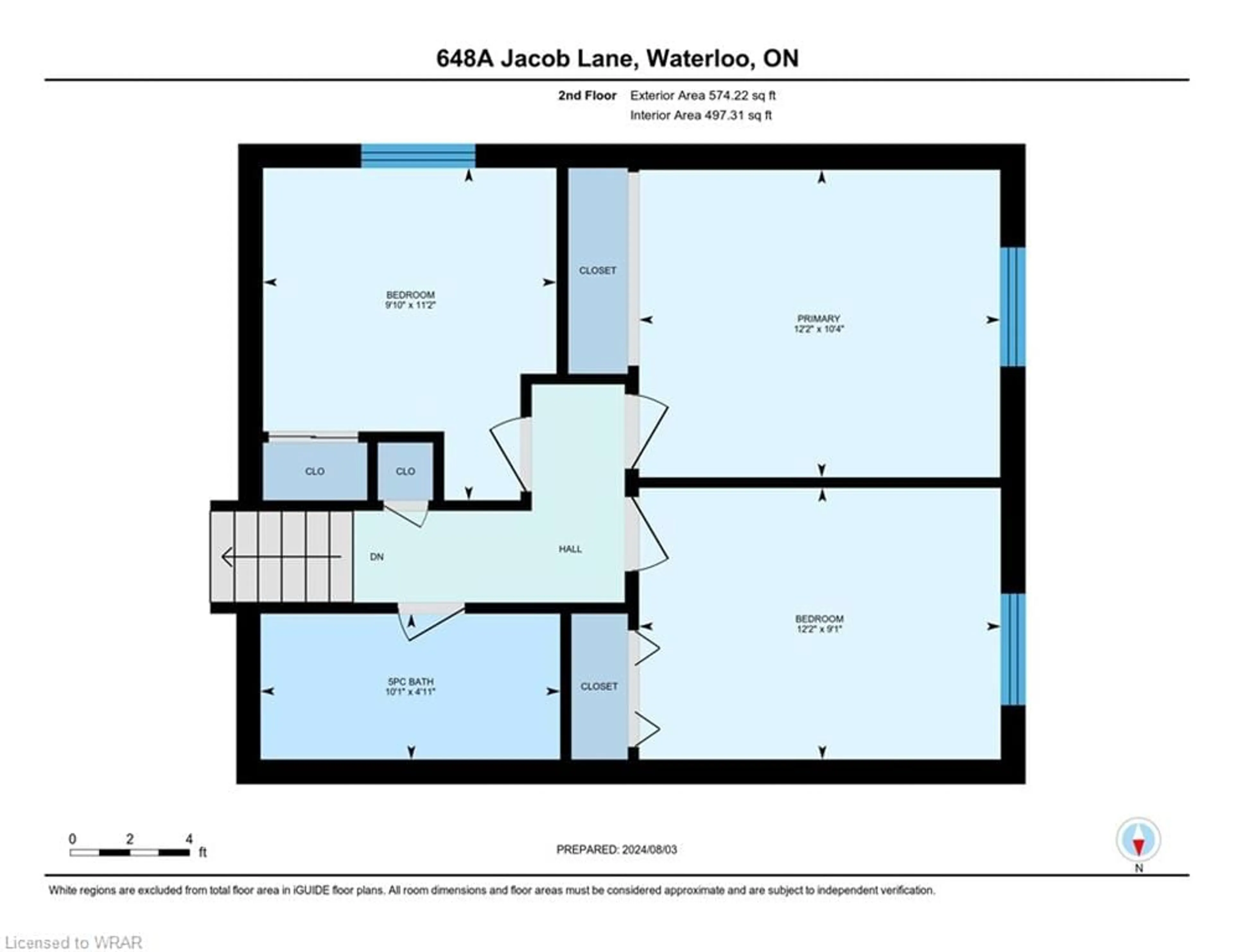 Floor plan for 648 Jacob Lane #A, Waterloo Ontario N2V 2G9
